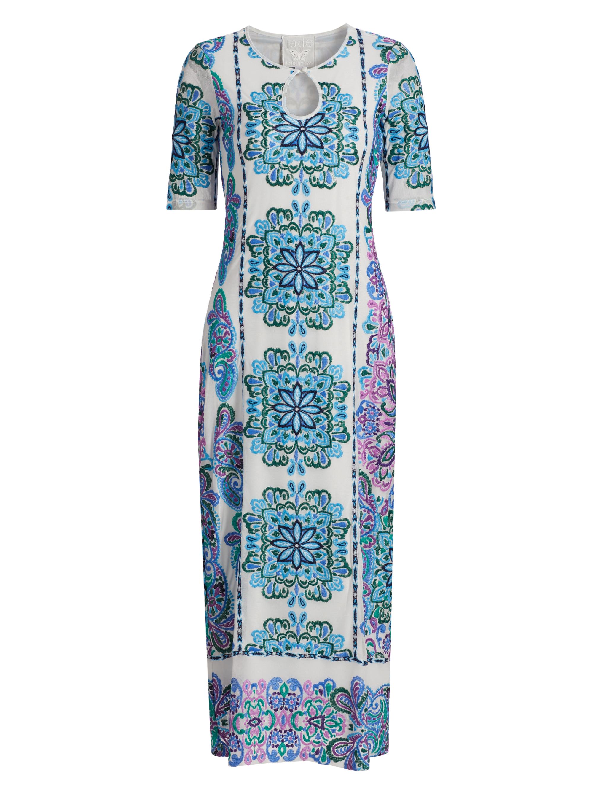 Johnny Was Women's Haddey Mesh Midi-Dress - Belmont Sunset