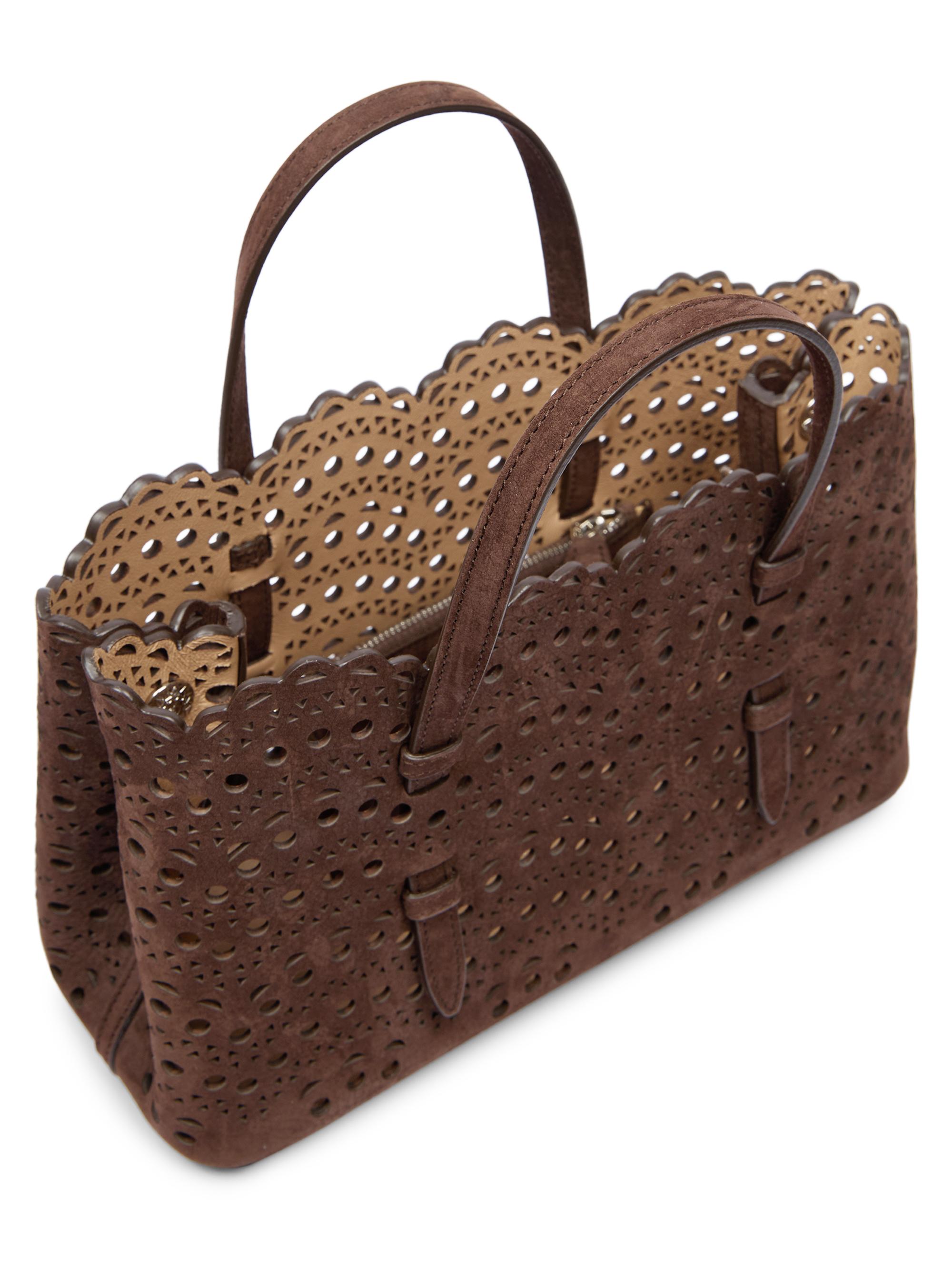 Alaïa Eyelet Leather Shoulder Bag | Saks Fifth Avenue