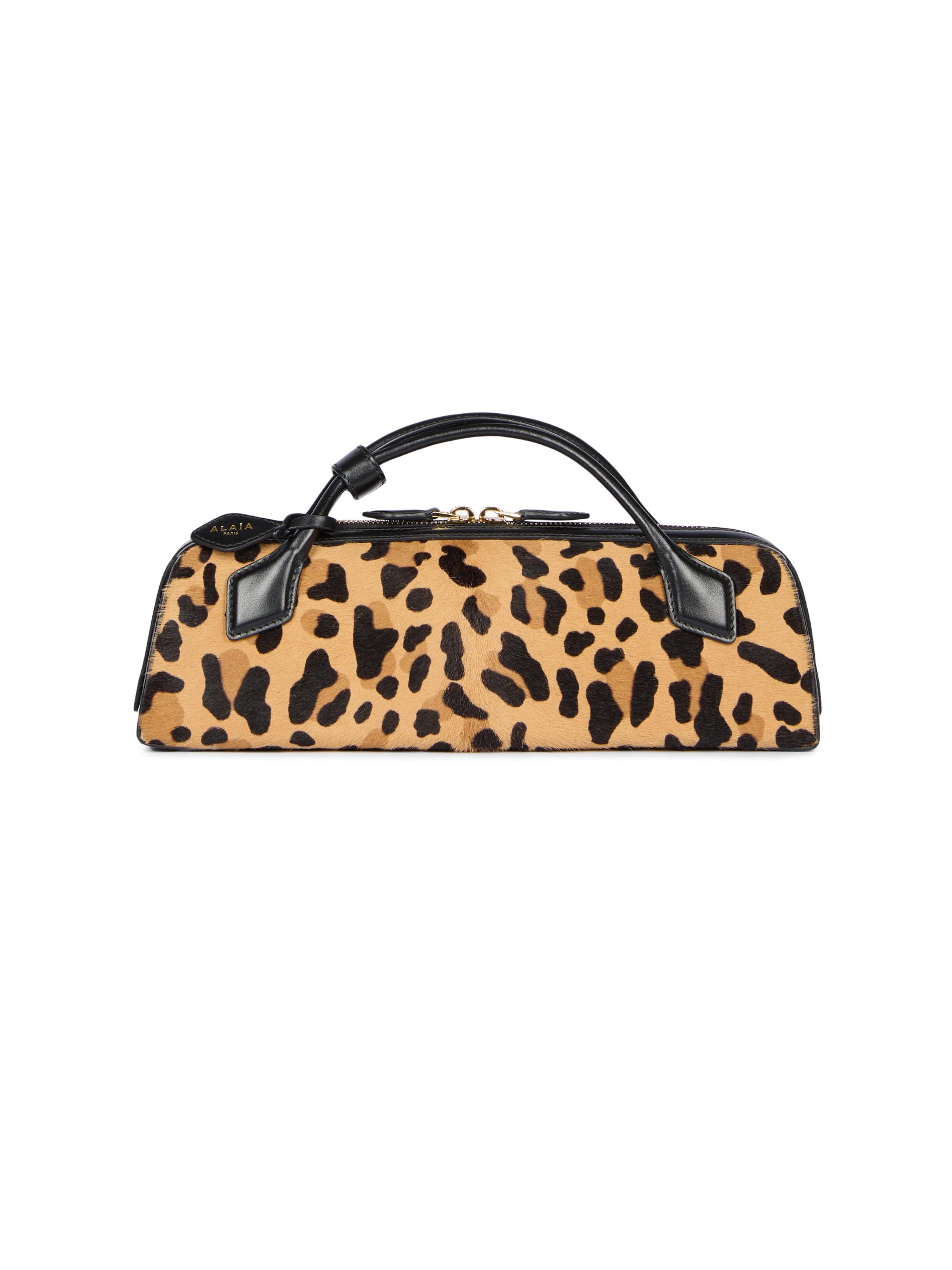 Alaïa Women's Teckel Leopard Suede Clutch - Brun Sepia