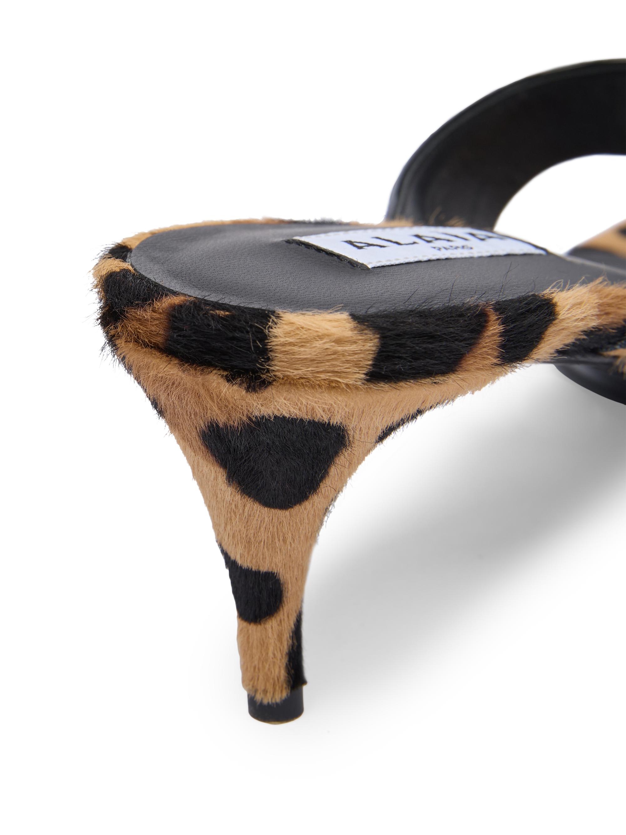 Leopard Print Thong Sandals Alaïa Leopard-Print Calf Hair Thong
