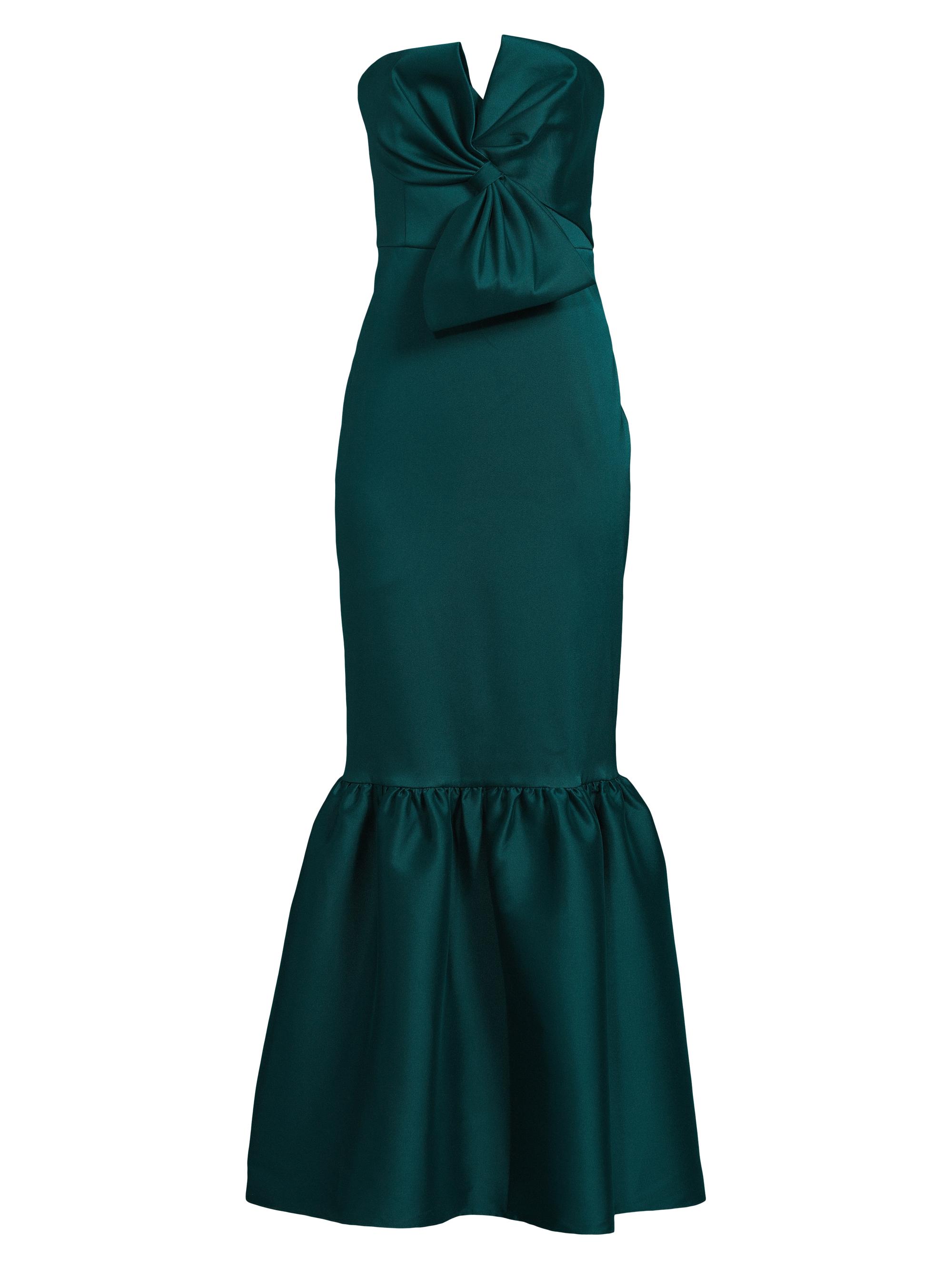 Aidan Mattox Satin Gathered Asymmetric Cocktail Dress | Saks Fifth Avenue