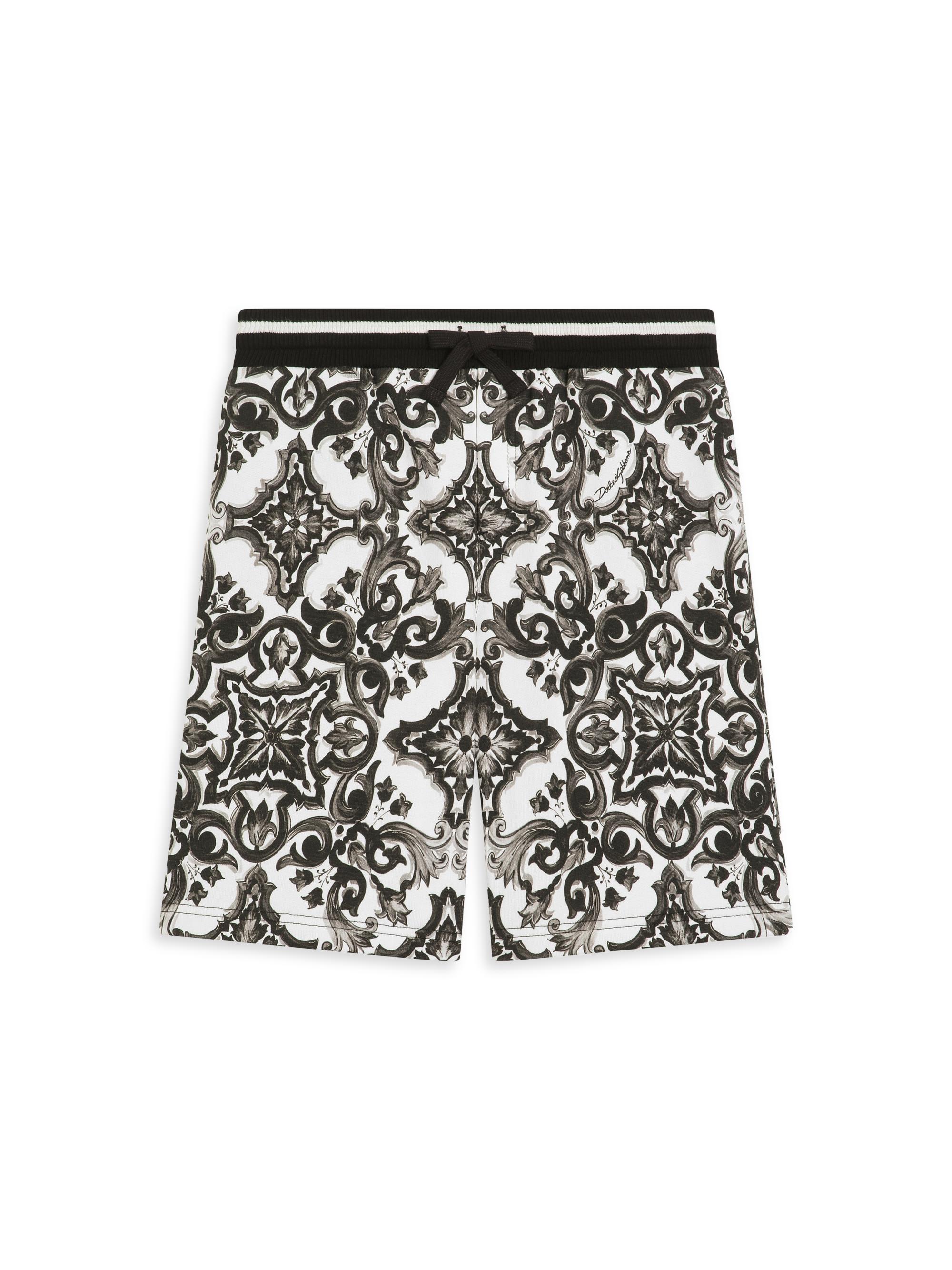 Dolce & Gabbana Little Boy's & Boy's Majolica Bermuda Shorts - White Nero