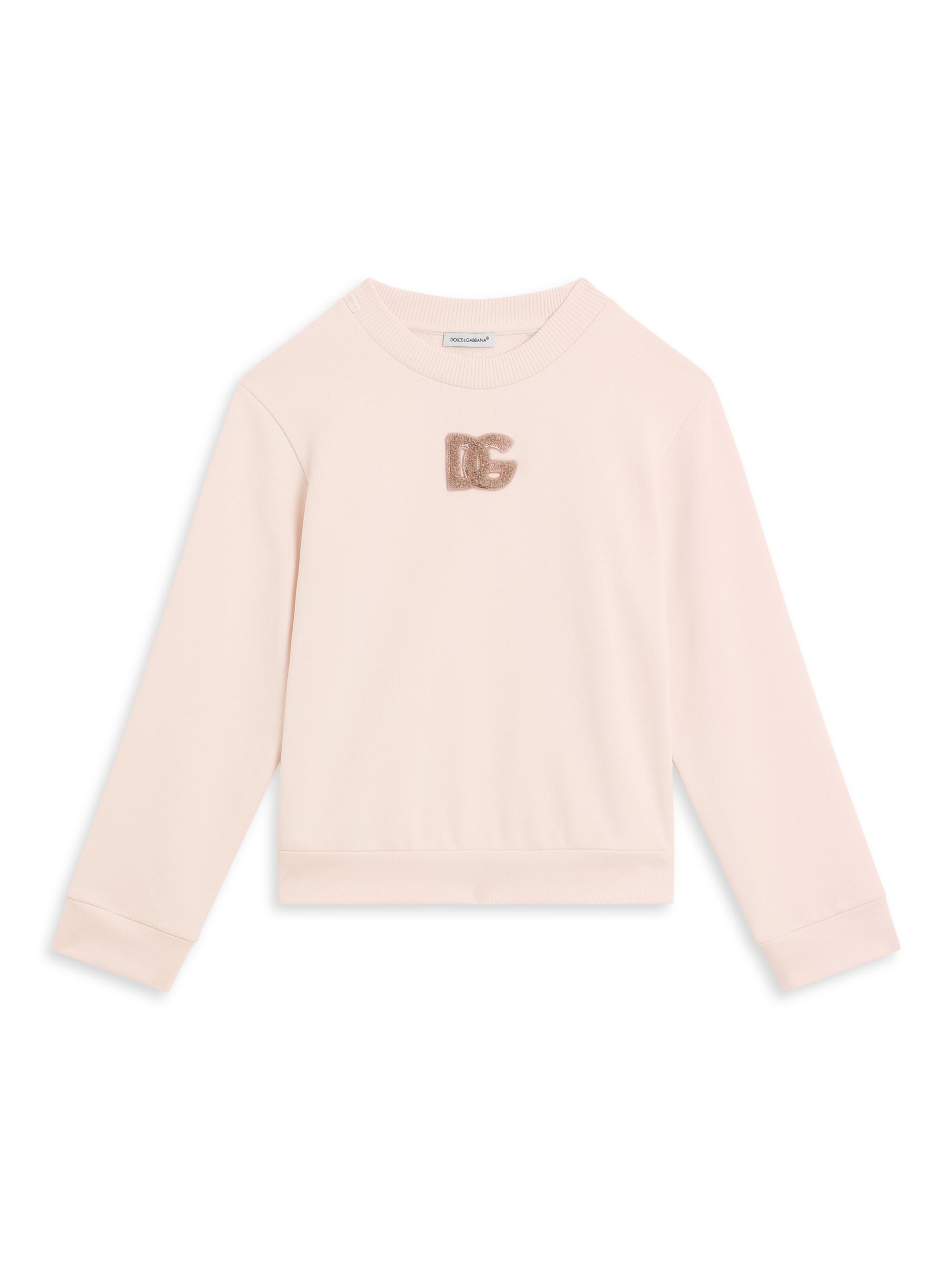 Dolce & Gabbana Little Girl's & Girl's Logo Crewneck Sweatshirt - Rosa Pallido