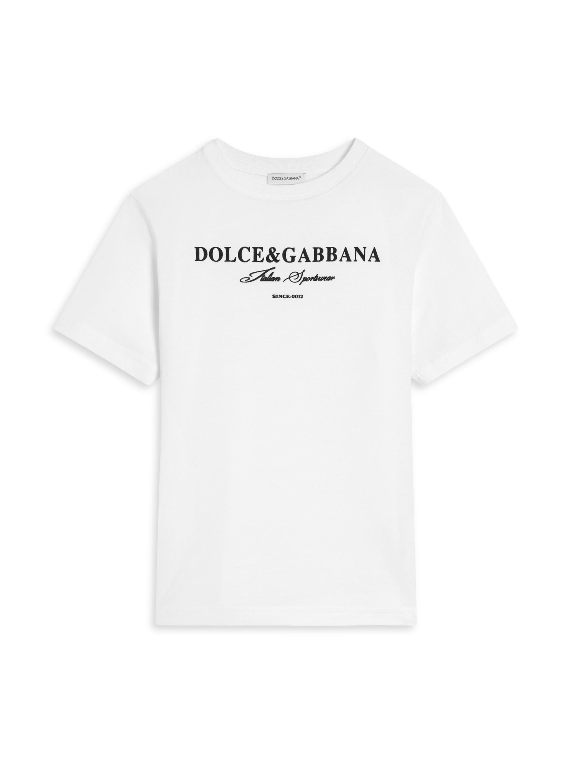 Dolce & Gabbana Little Boy's & Boy's Logo Cotton T-Shirt - Bianco
