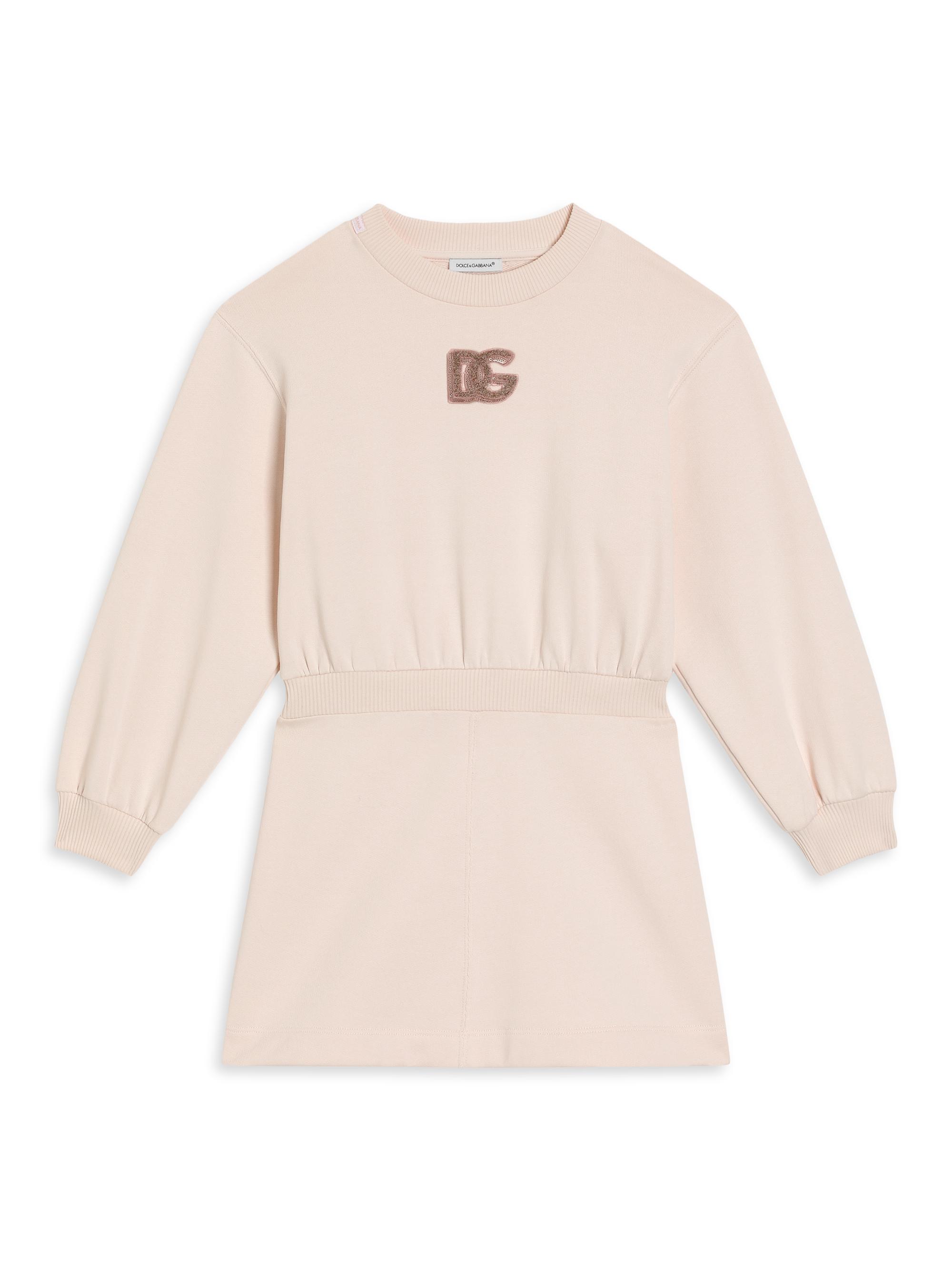 Dolce & Gabbana Little Girl's & Girl's DG Long-Sleeve Sweatshirt Dress - Rosa Pallido
