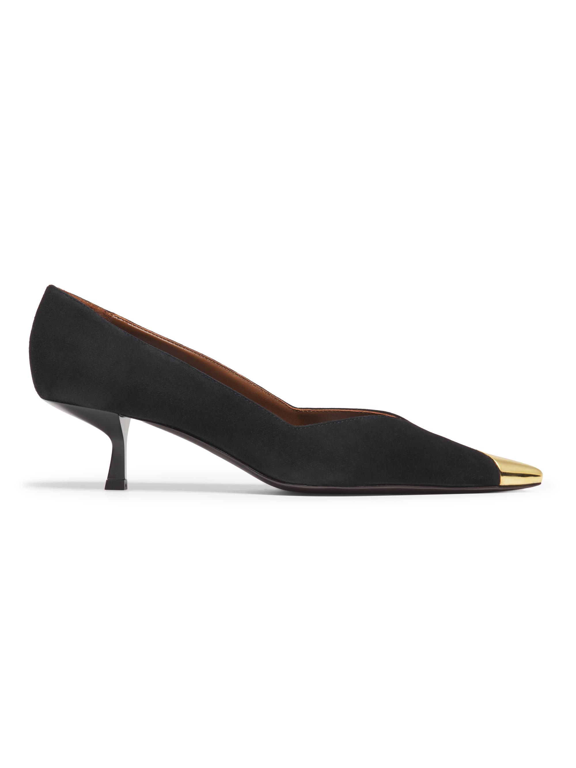 Giuseppe Zanotti Women's 50MM Cap-Toe Leather Kitten-Heel Pumps - Nero Oro