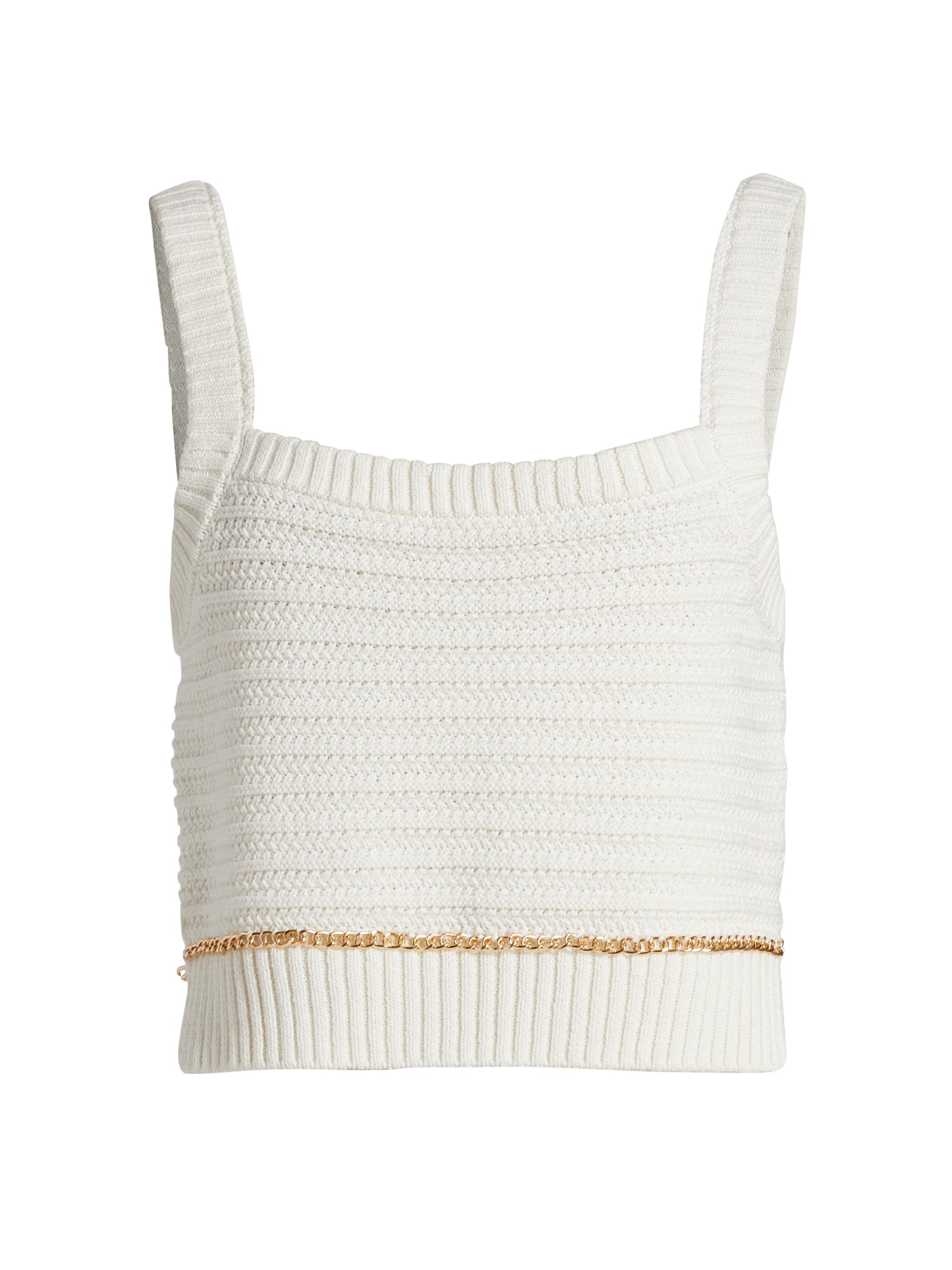 Toccin Women's Daisy Cotton Cropped Tank - Optic