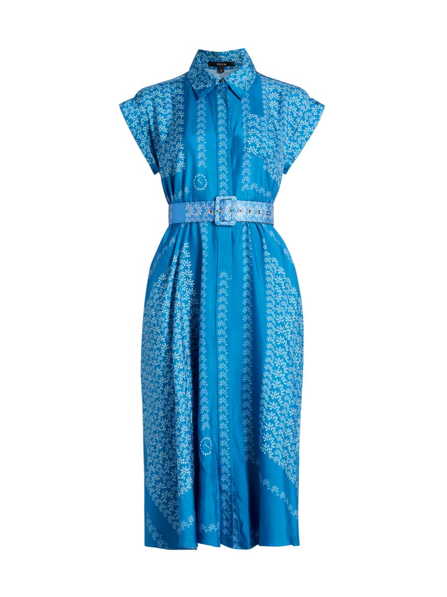 Toccin Serena Floral Belted Shirtdress | Saks Fifth Avenue