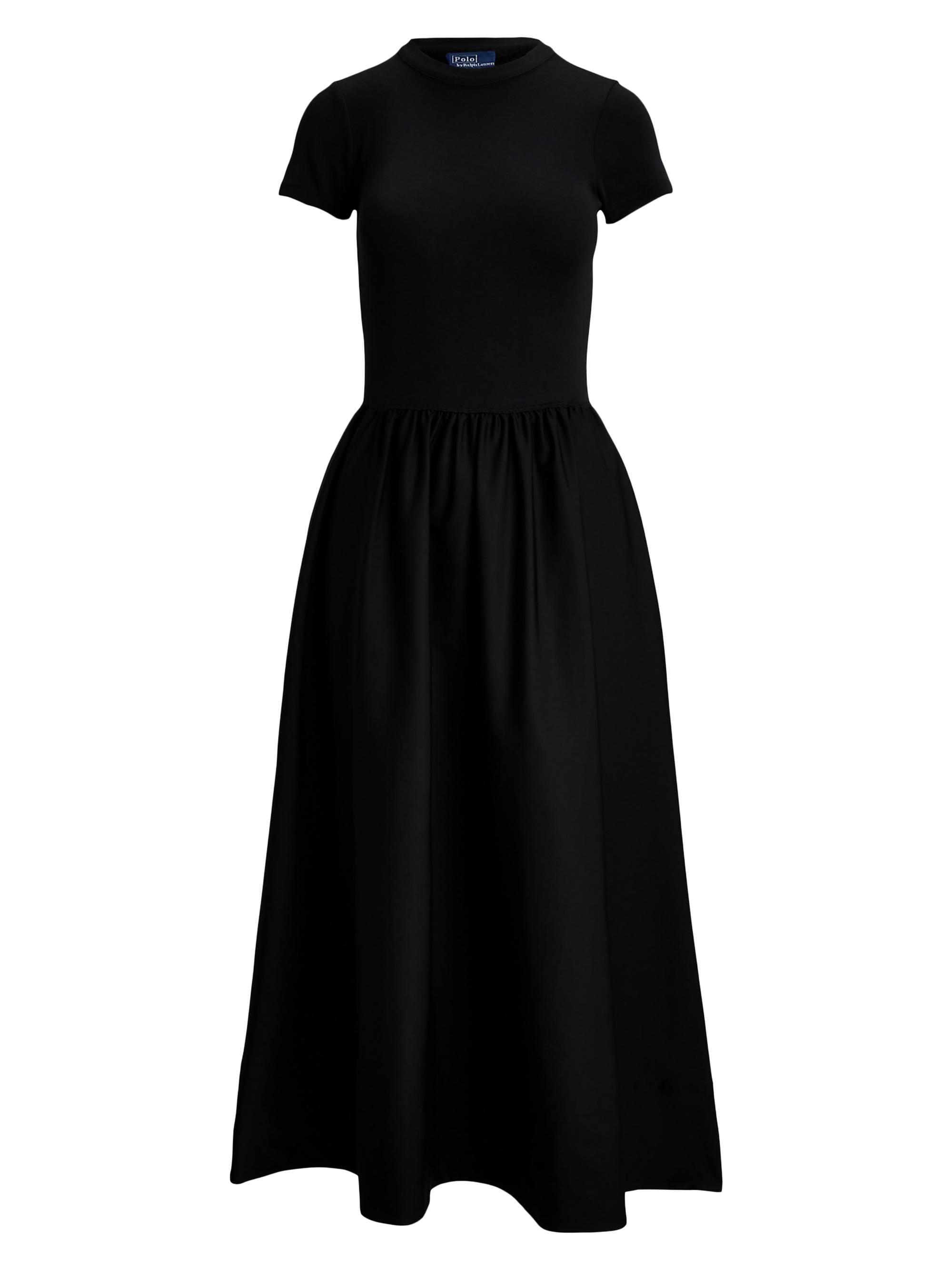 Polo Ralph Lauren Women's Poplin Crewneck Midi-Dress - Black