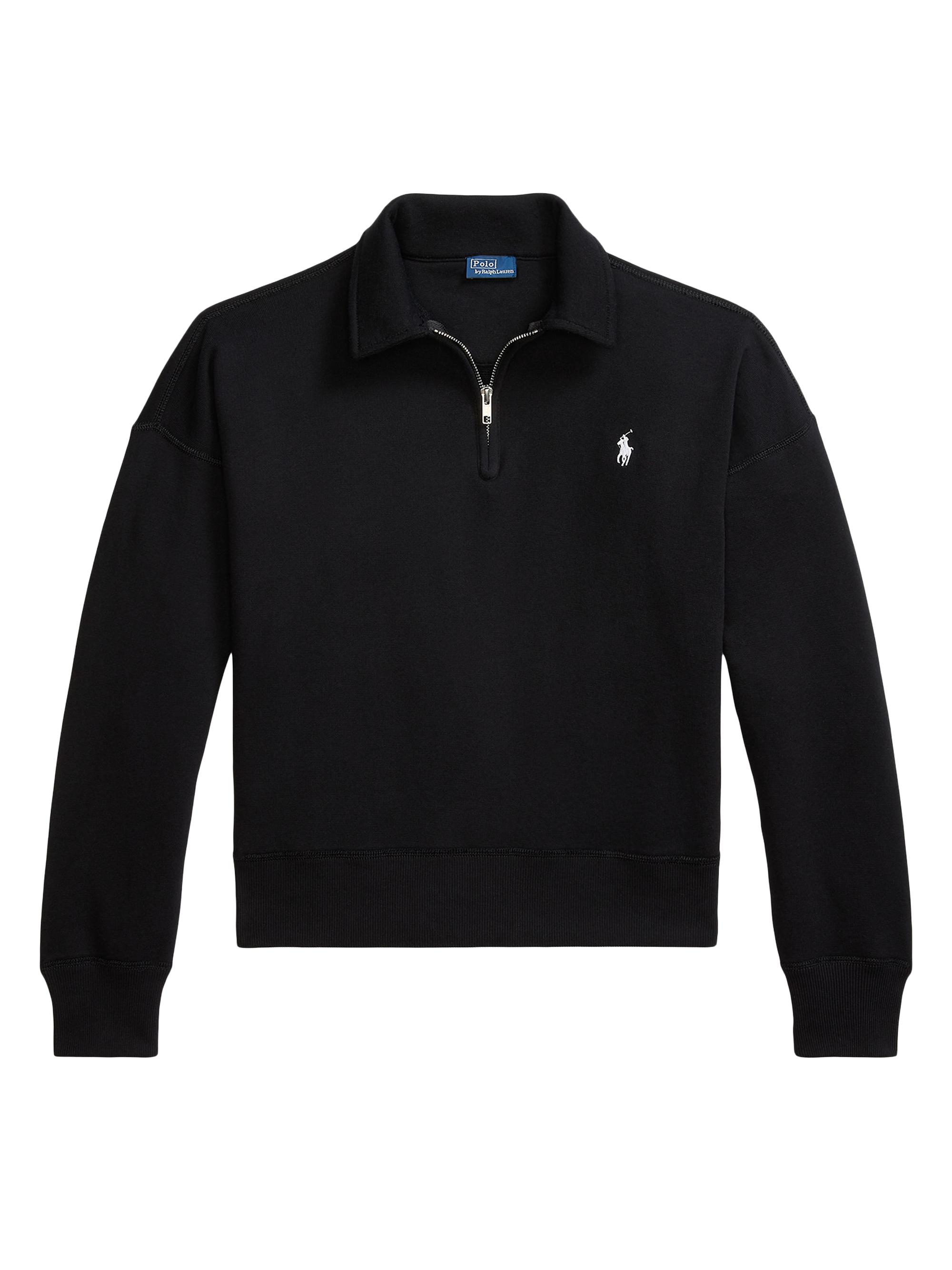Polo Ralph Lauren Women's Quarter-Zip Fleece Sweatshirt - Polo Black - Women's Clothing