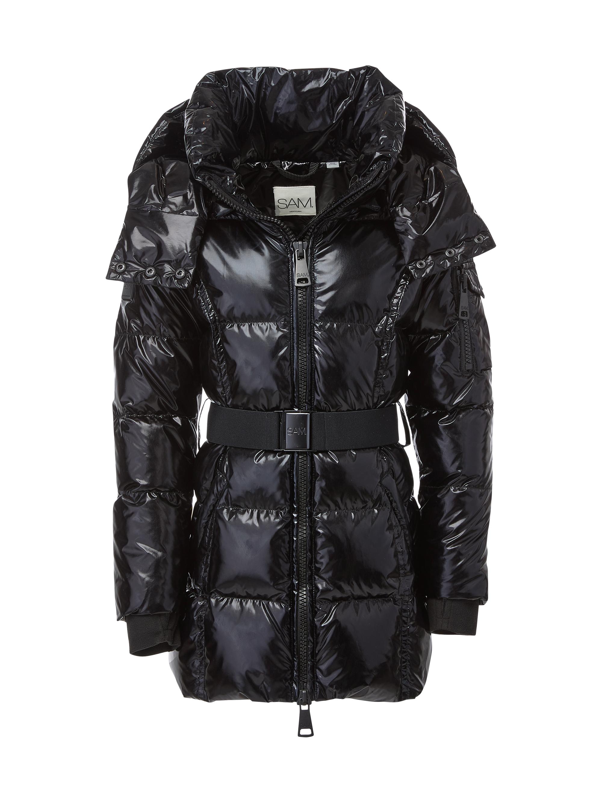 SAM. Big Girl's Soho Glossy Down Jacket - Jet | Thumbnail 3