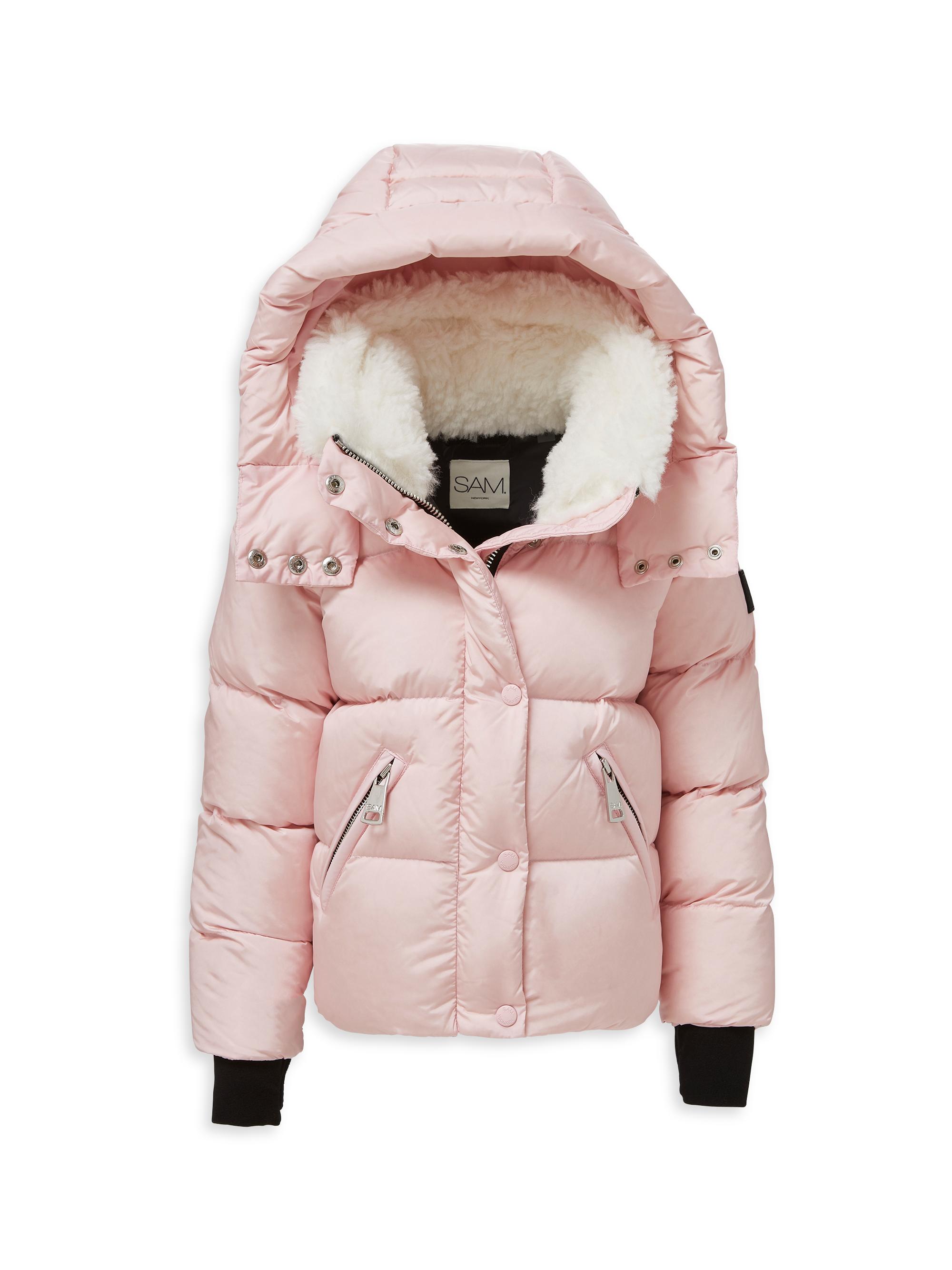 ジャケット・アウター theredthread S fur jacket short / pink THEREDTHREAD S fur jacket short S fur jacket short pink