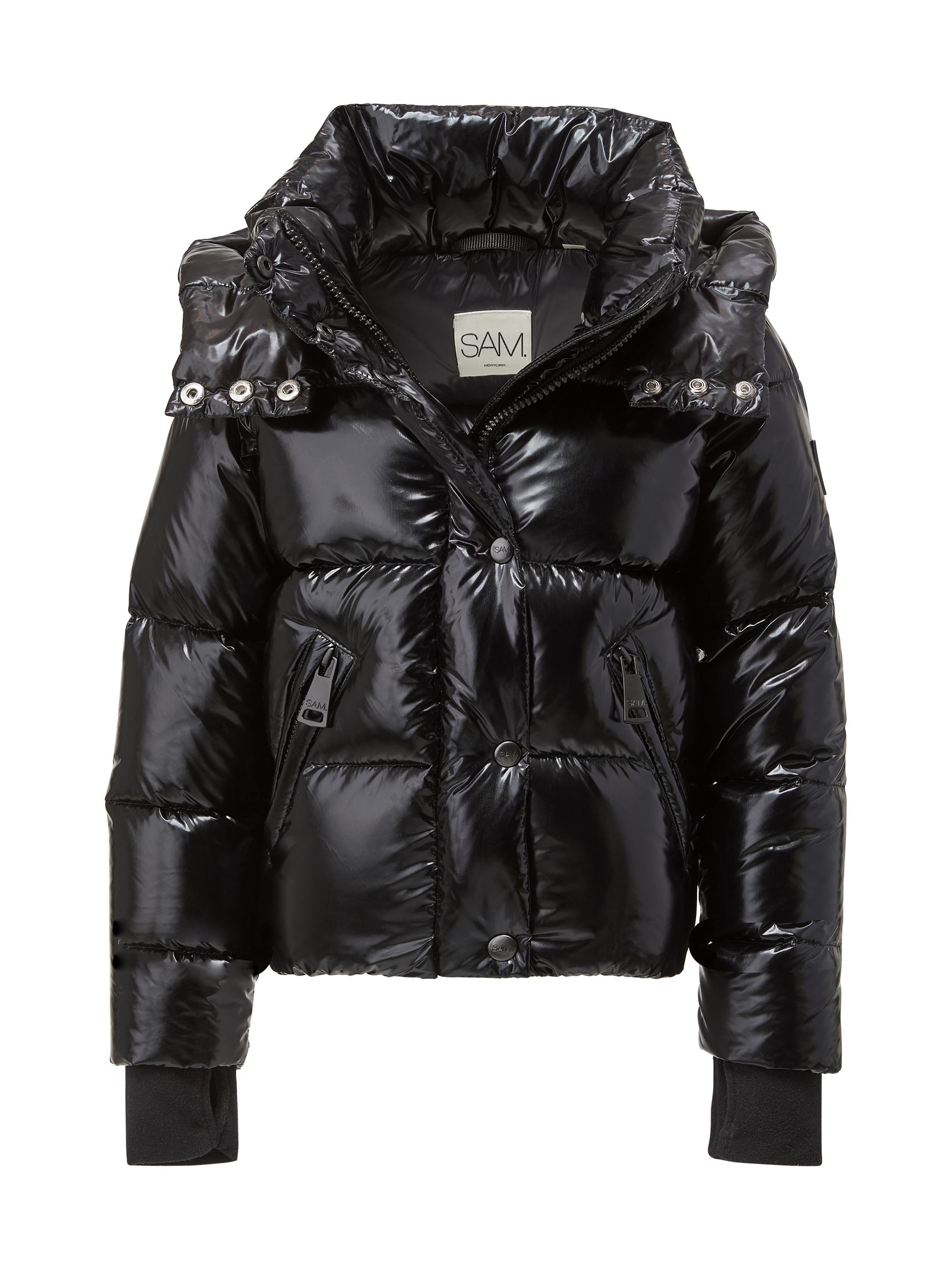 SAM. Little Girl's & Girl's Elsa Glossy Down Puffer Jacket - Caviar