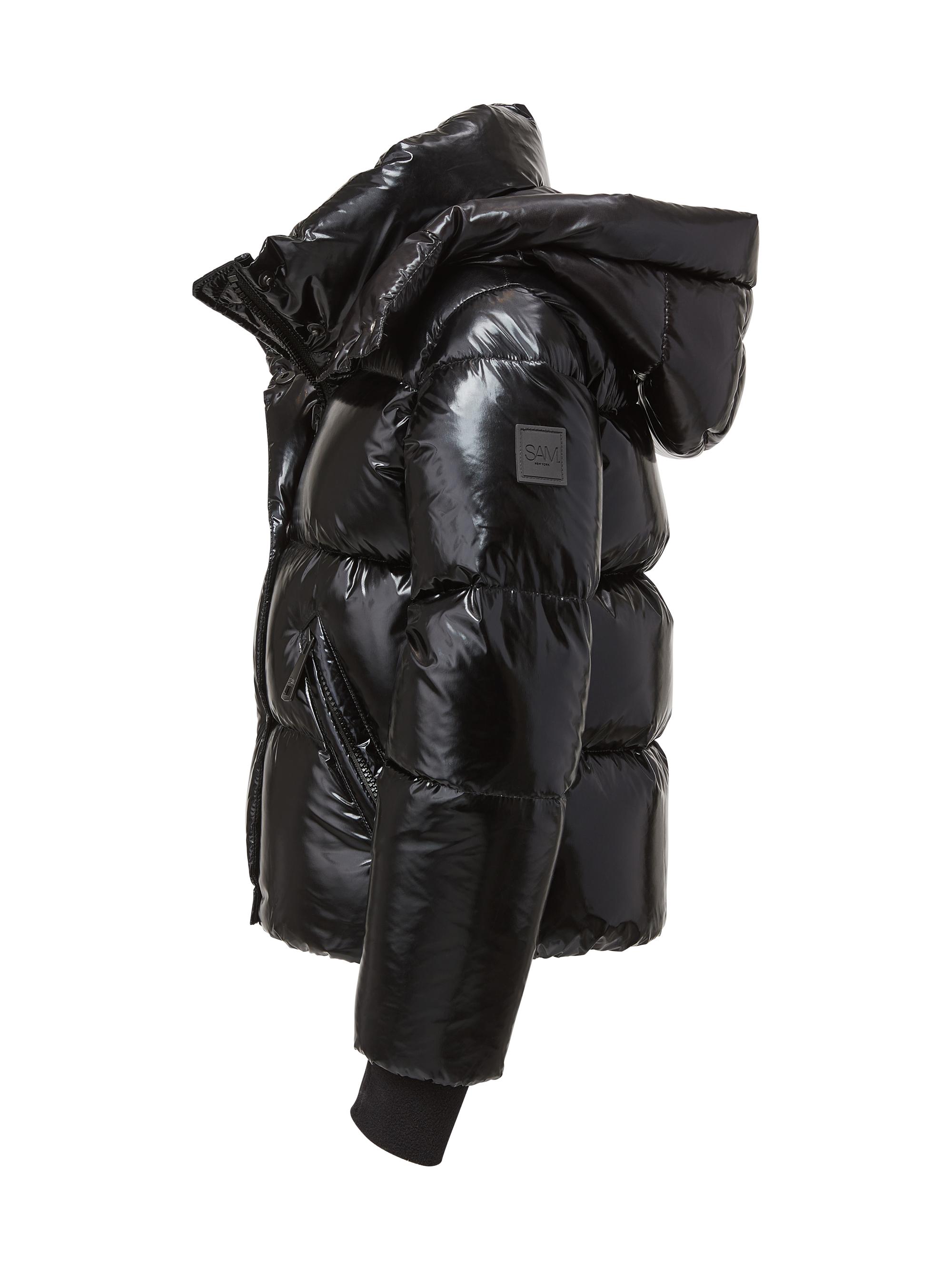 SAM. Little Girl's & Girl's Elsa Glossy Down Puffer Jacket - Caviar | Thumbnail 3