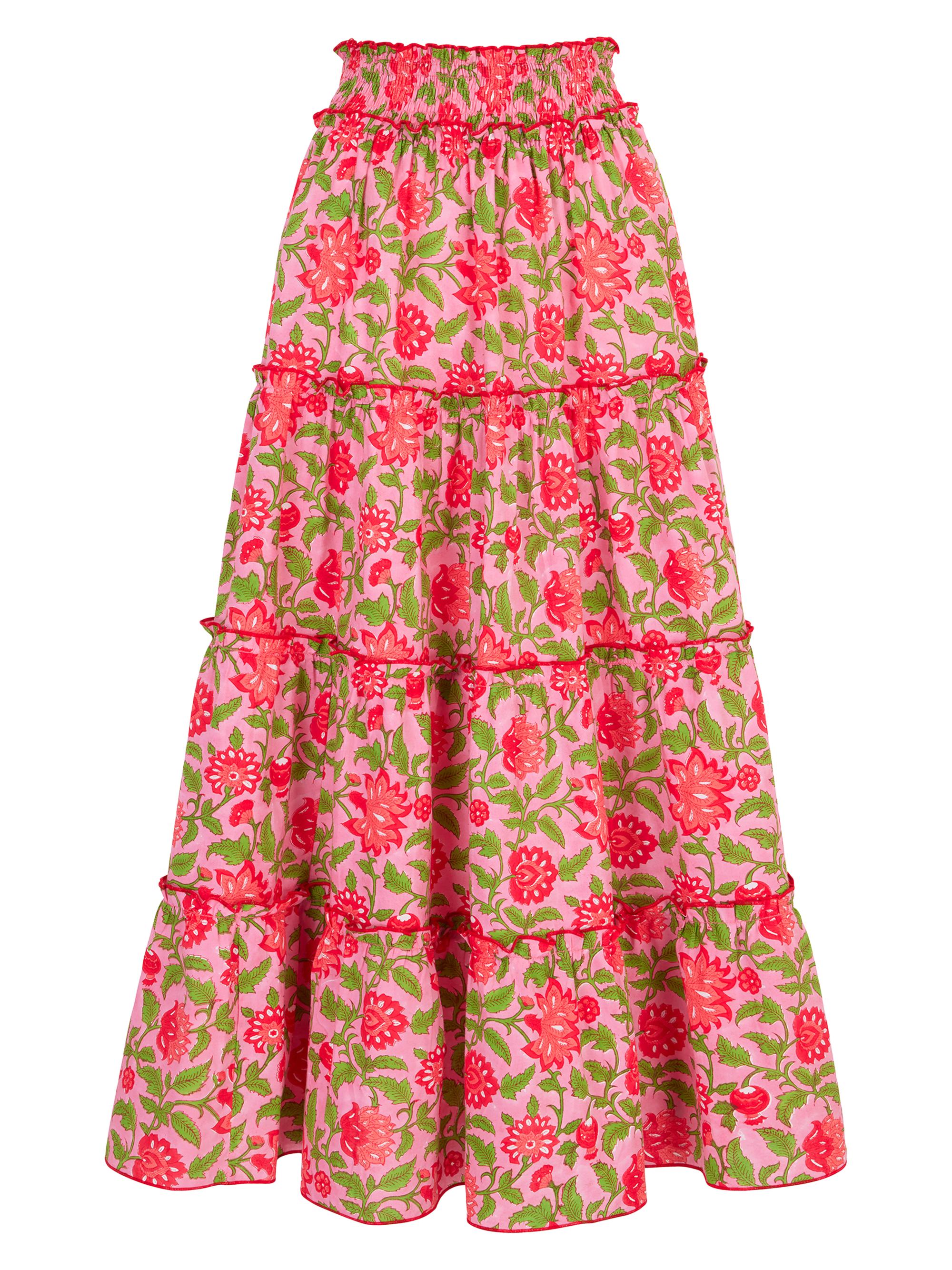 Pink City Prints Women's Candy Jaal Rah Rah Skirt - Pink