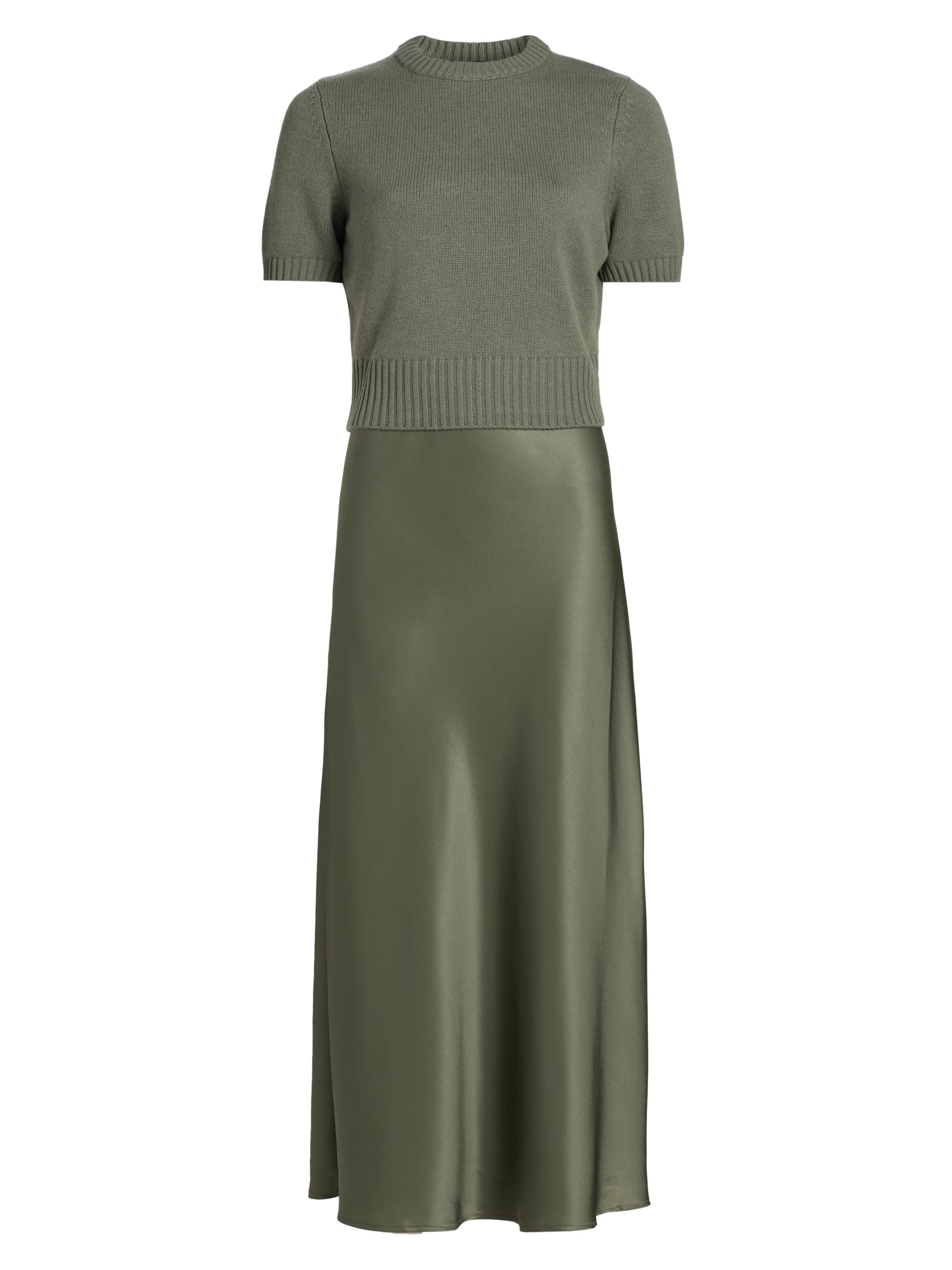 Toccin Women's Fleur Combo Midi-Dress - Olive