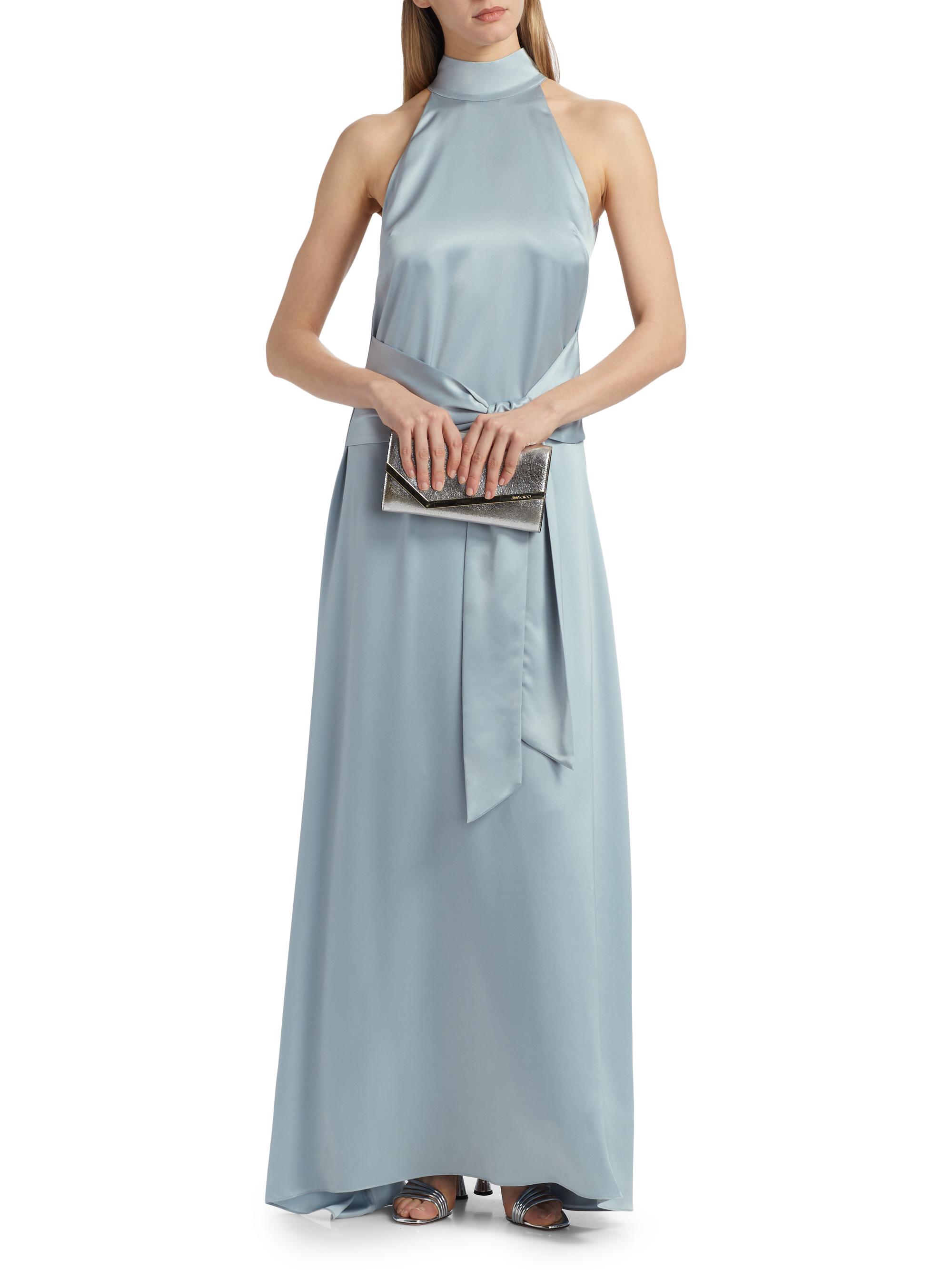 Toccin Jocelyn Satin Tie-Front Maxi Dress | Saks Fifth Avenue