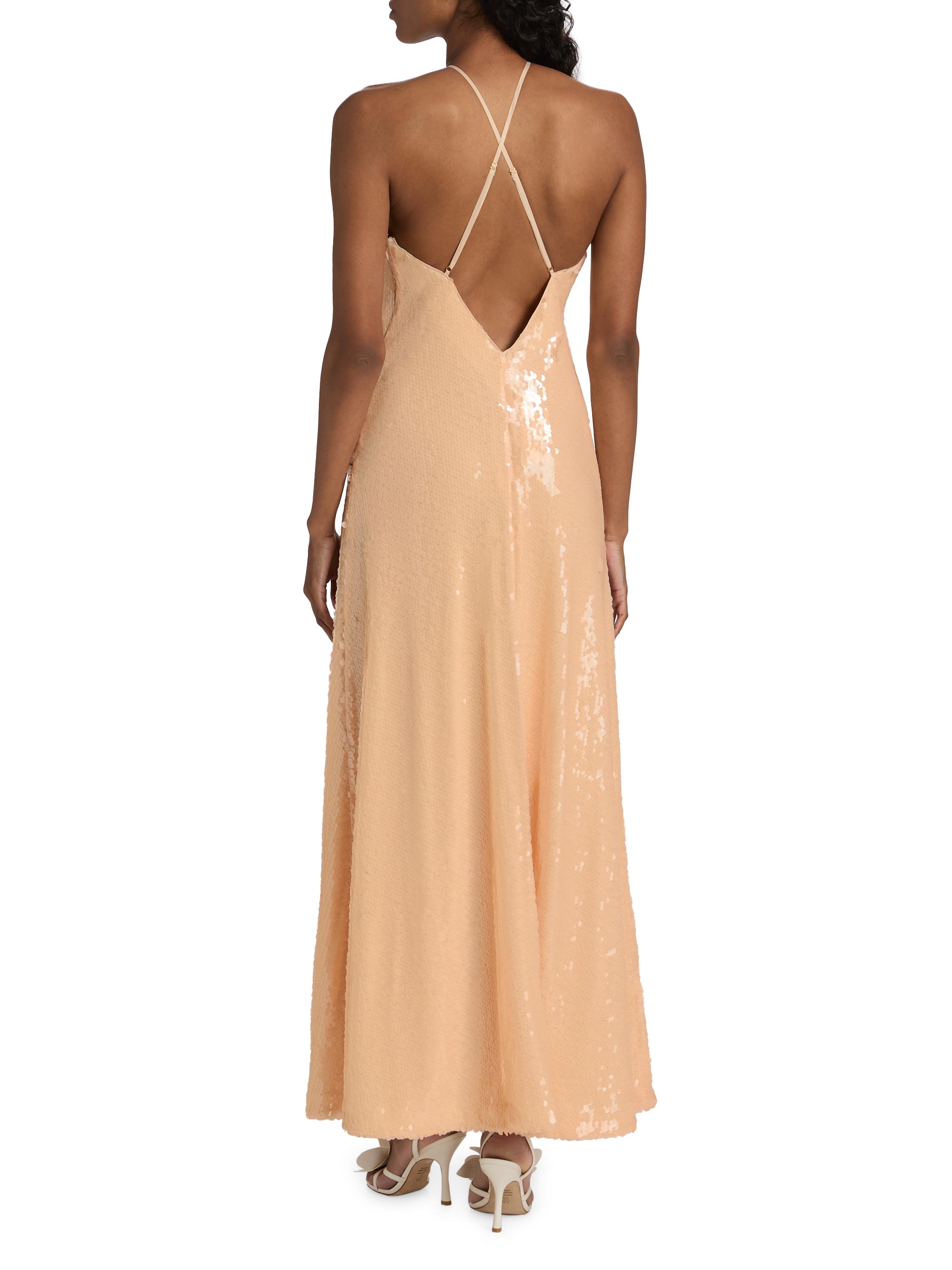 Toccin Monica Sequined Halter Gown | Saks Fifth Avenue