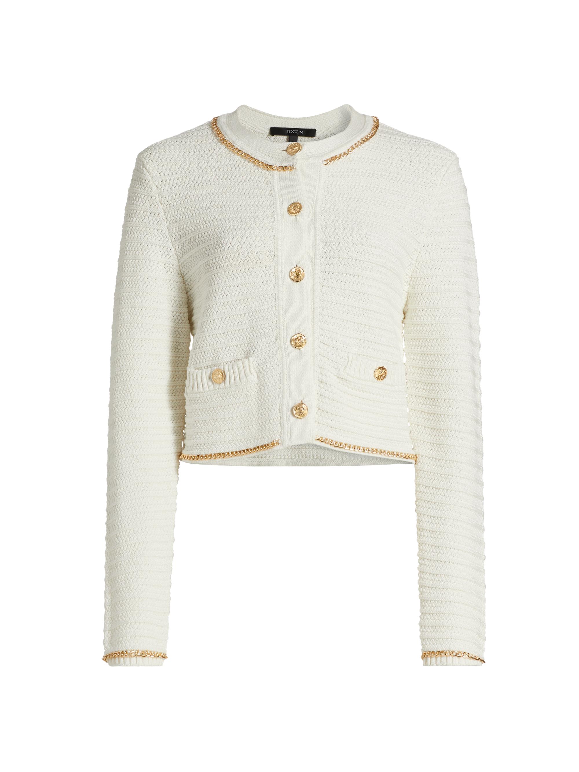 Toccin Women's Cecilia Cotton Knit Jacket - Optic
