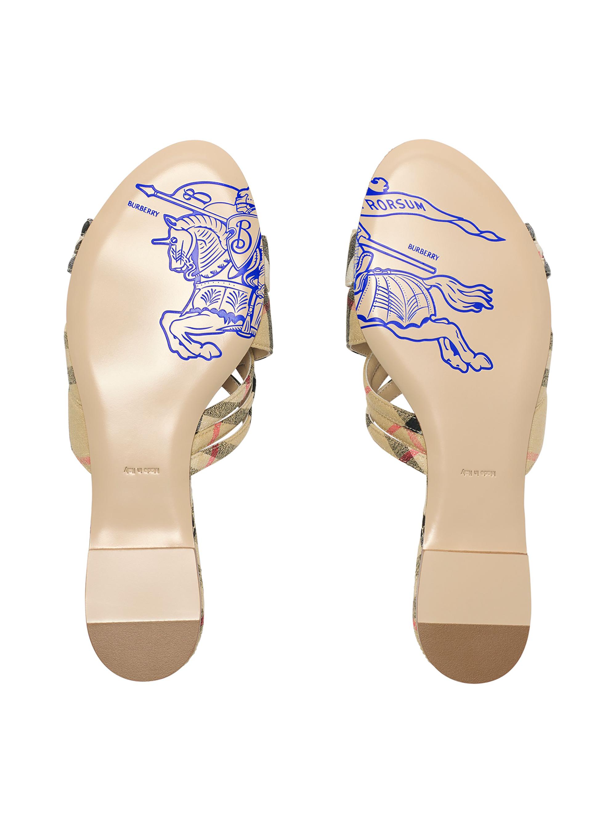 Burberry Cabana Woven Check Flats | Saks Fifth Avenue