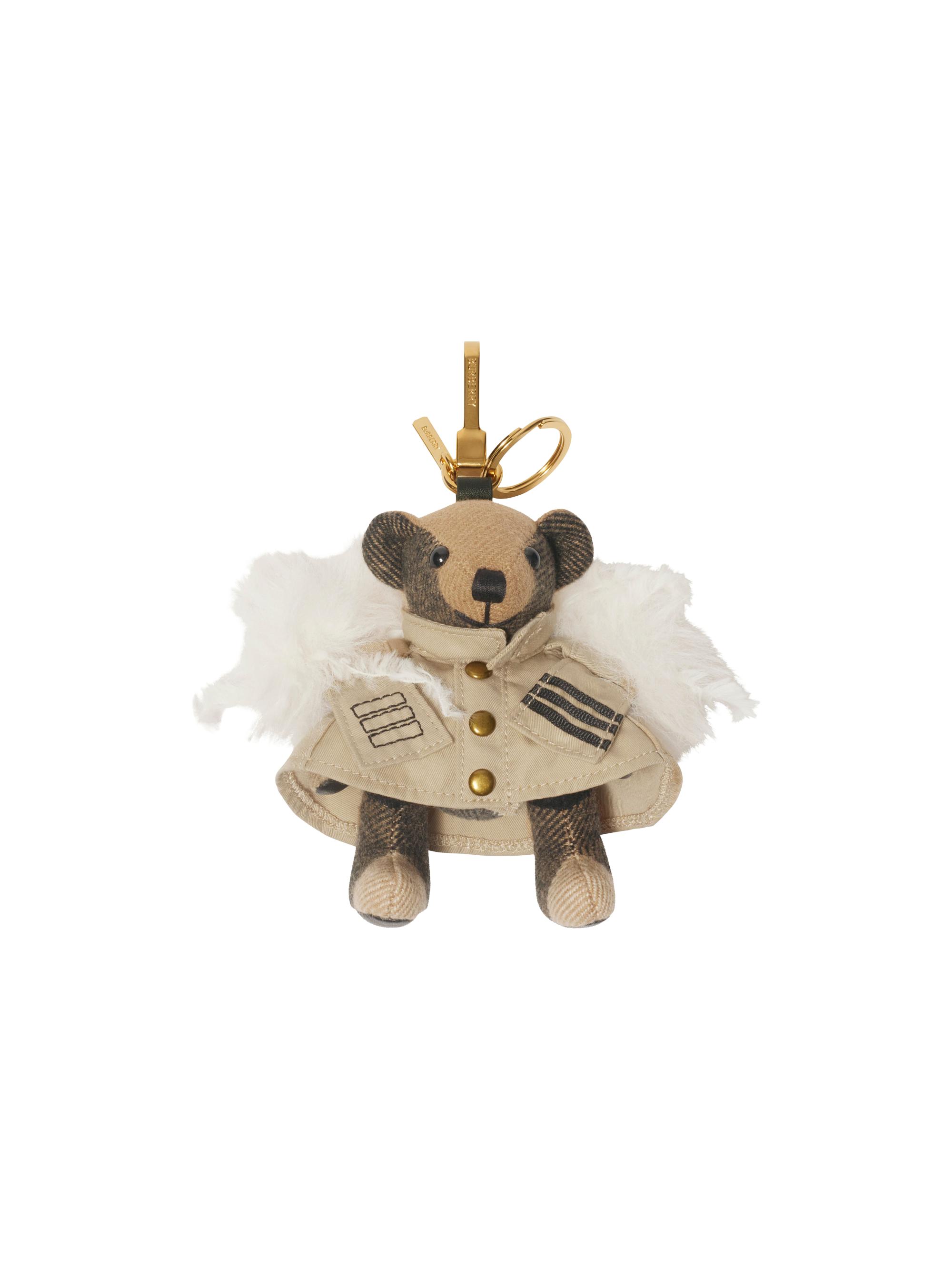Burberry Thomas Bear Wool-Blend Charm Keychain | Saks Fifth