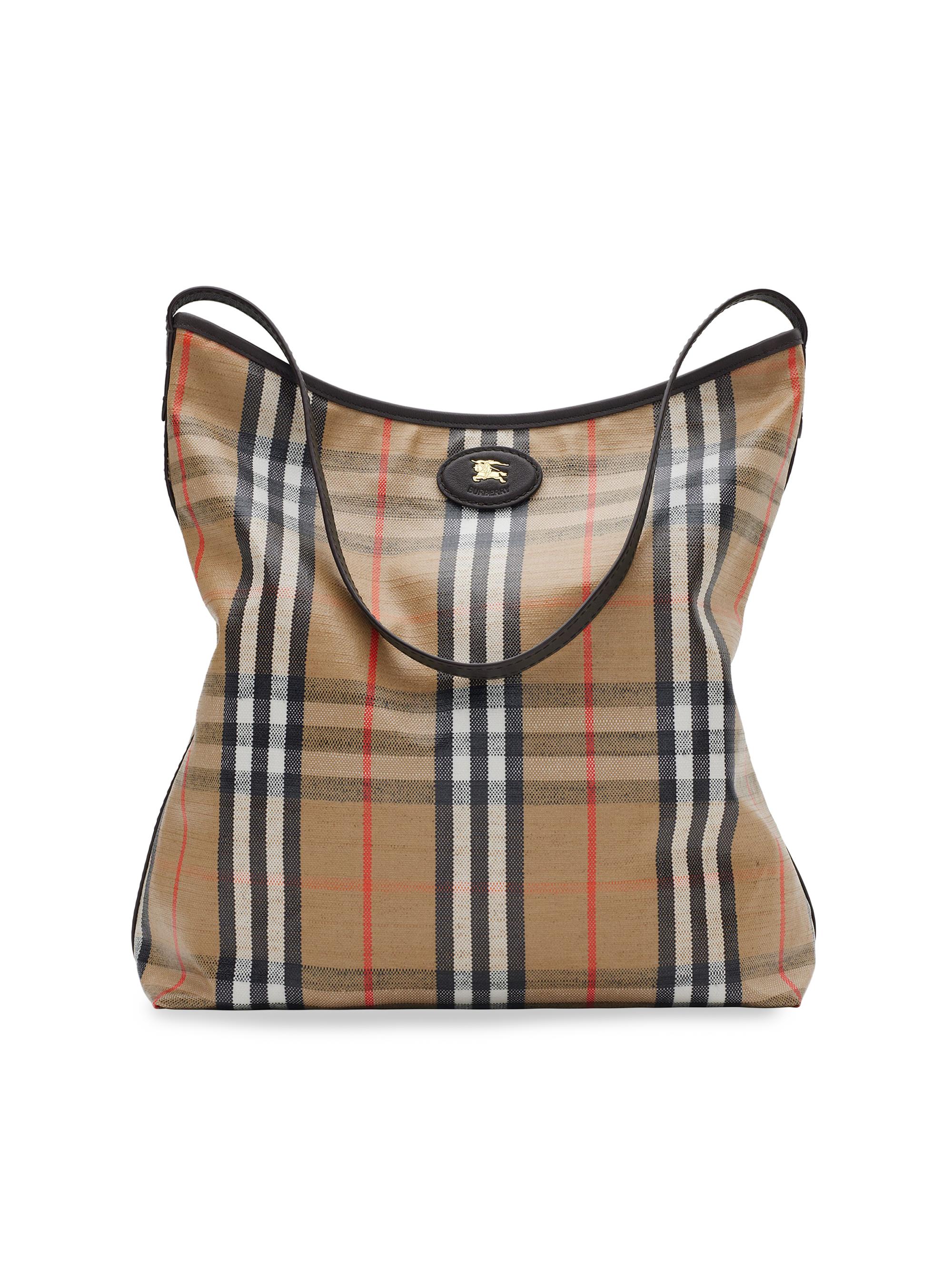 Burberry Mini Check Cotton Twill Shoulder Bag | Saks Fifth Avenue