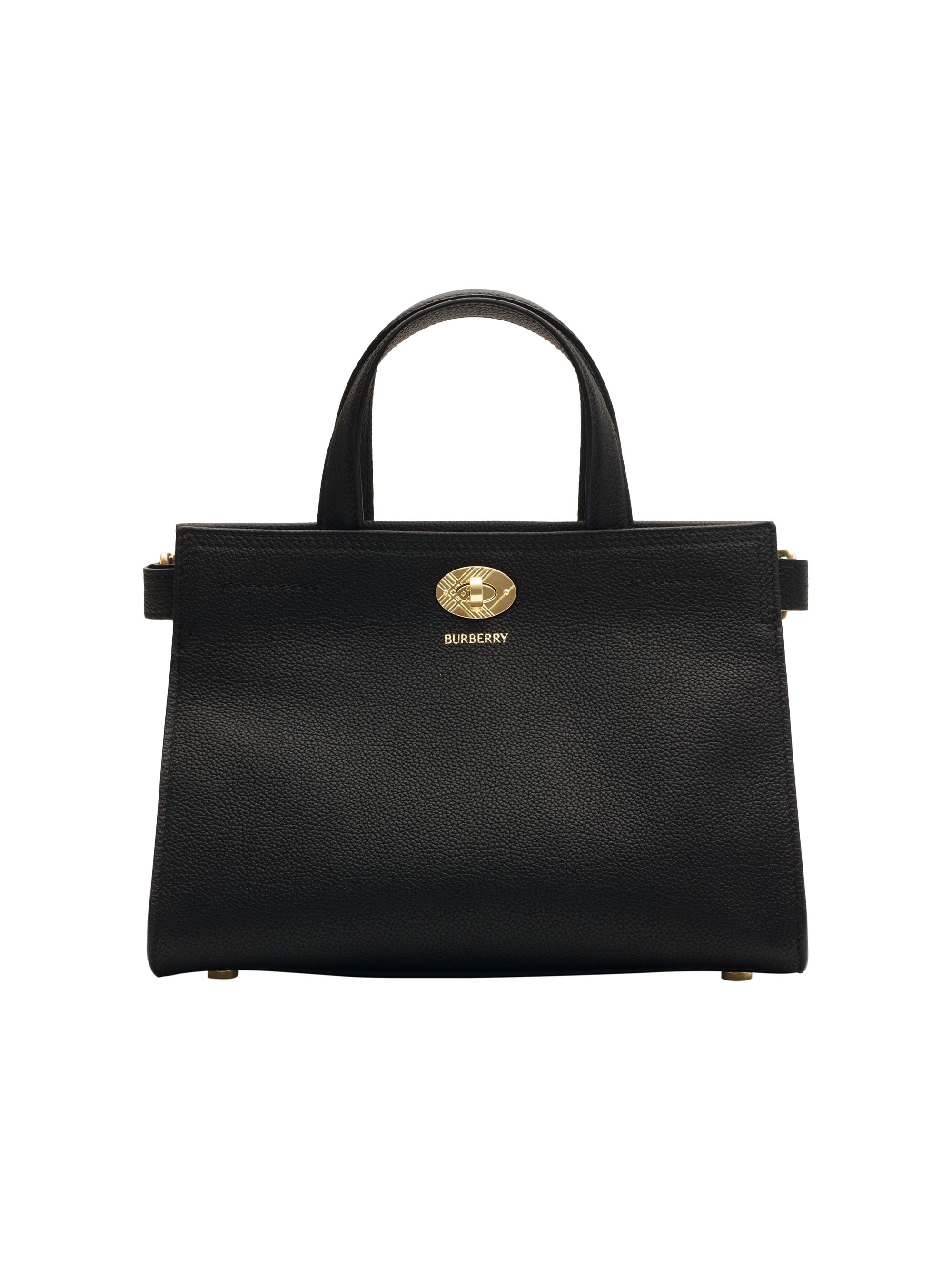 Burberry ブラック ハンドバッグ Burberry Cotswolds Leather Top Handle Bag | Saks Fifth Avenue