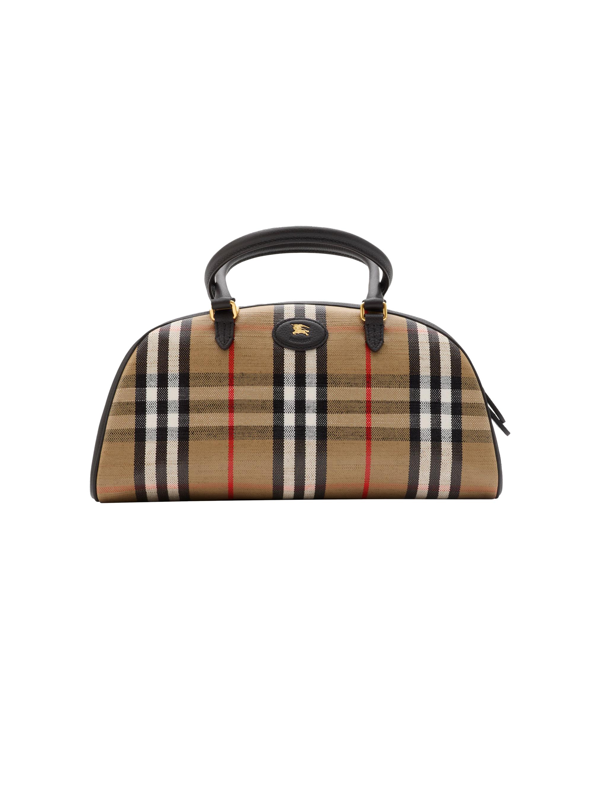 Burberry Women's Highlands Check Bowling Bag - Sand