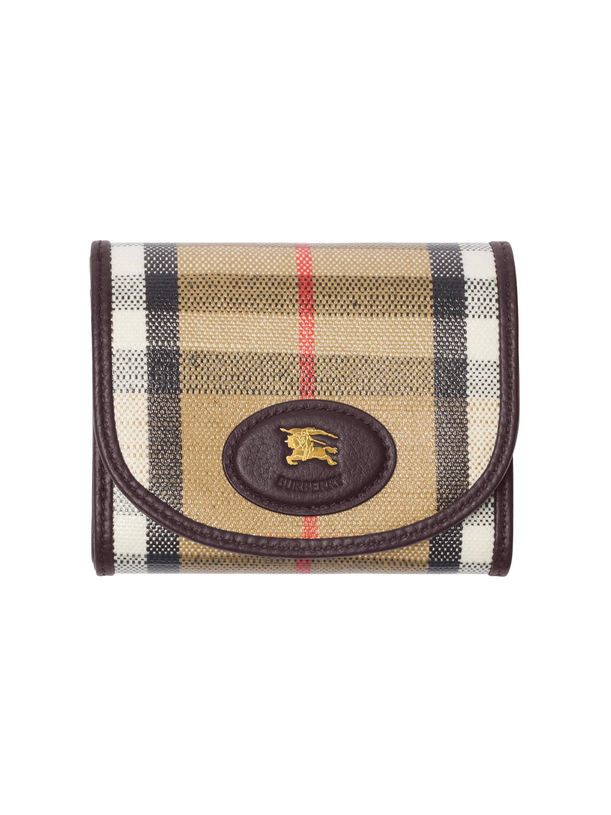 Burberry Women's Highlands Check Foldover Compact Wallet - Sand