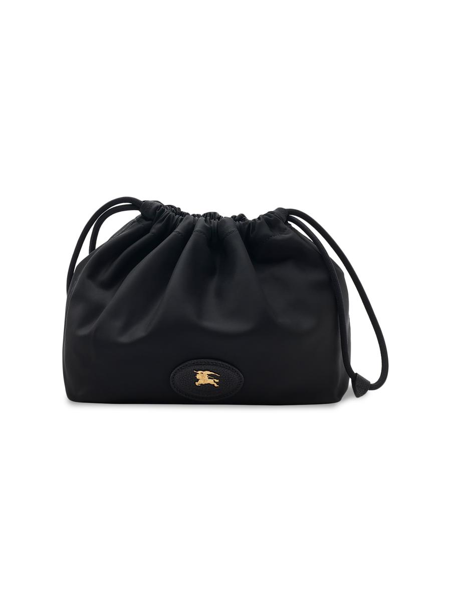 【関税&送料込】Burberry Reversible Pouch In Black Nylon Wit Burberry Reversible pouch in black nylon with Check pattern
