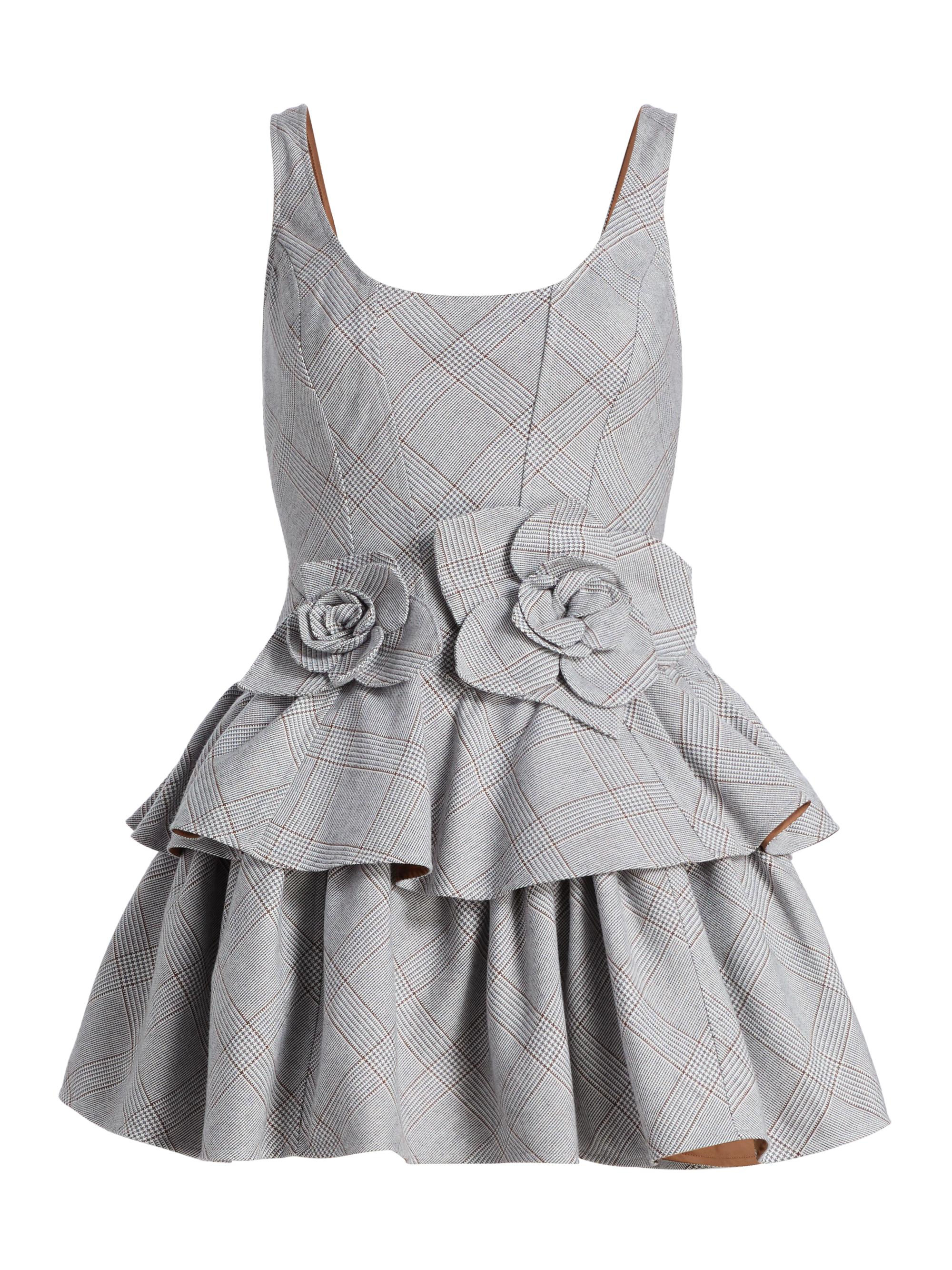 Aknvas Women's Devyn Plaid Fit & Flare Minidress - Grey Plaid