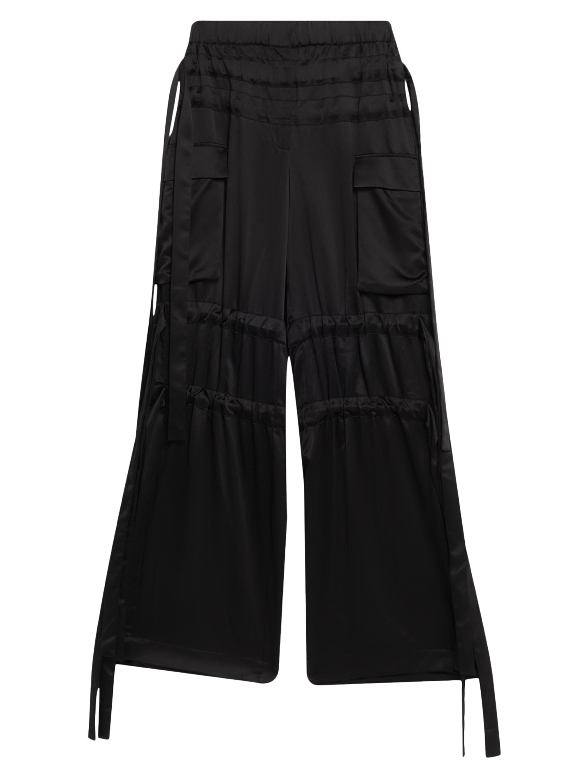 Aknvas Women's Odin Satin Cargo Trousers - Black