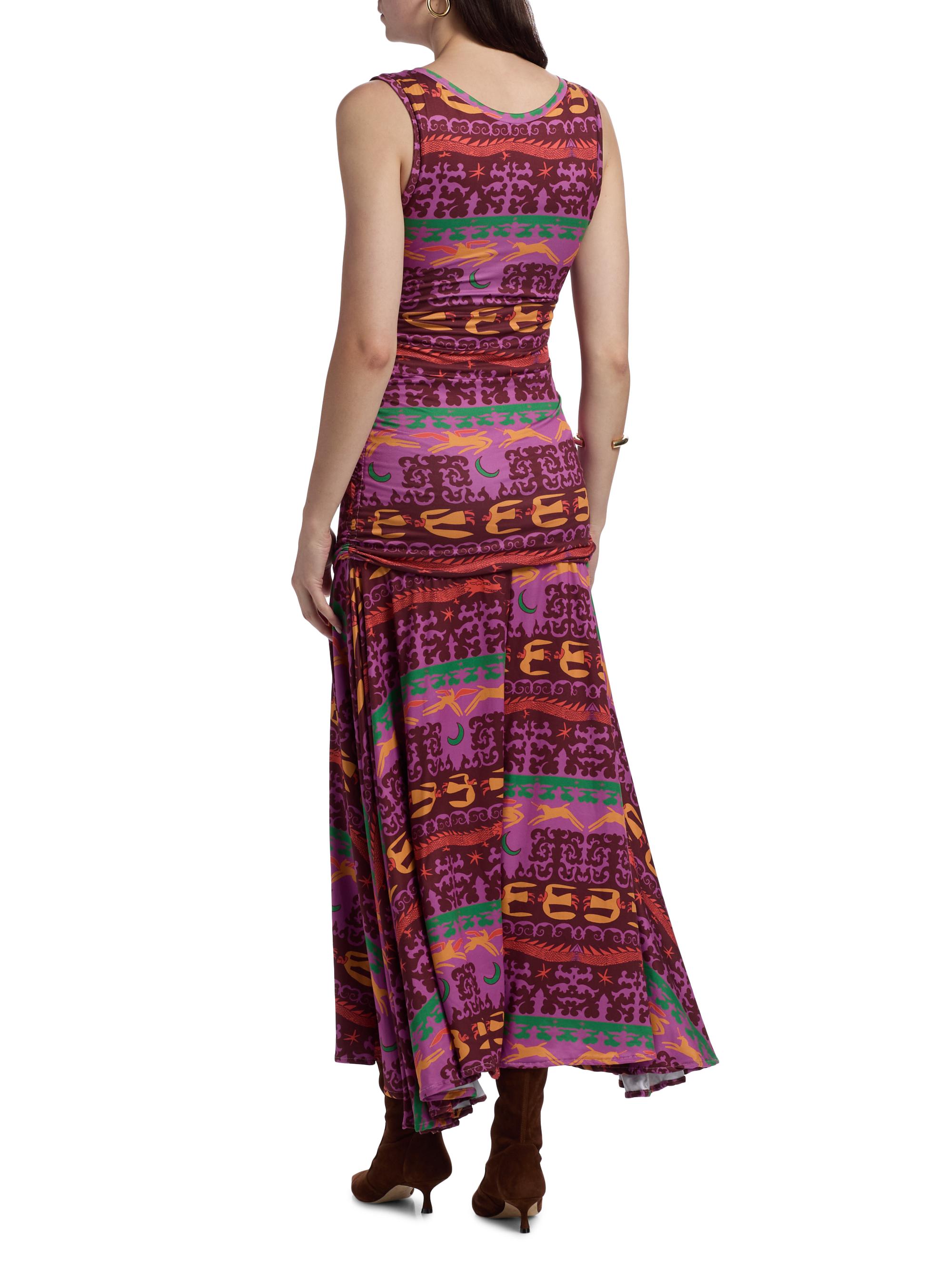 ruched drop waist maxi dress MARIA.B ROYAL PINK LUXURY LAWN COLLECTION|TOP PAKISTANI DRESS BY SHAEB –  Shaebiz Collection main image 0