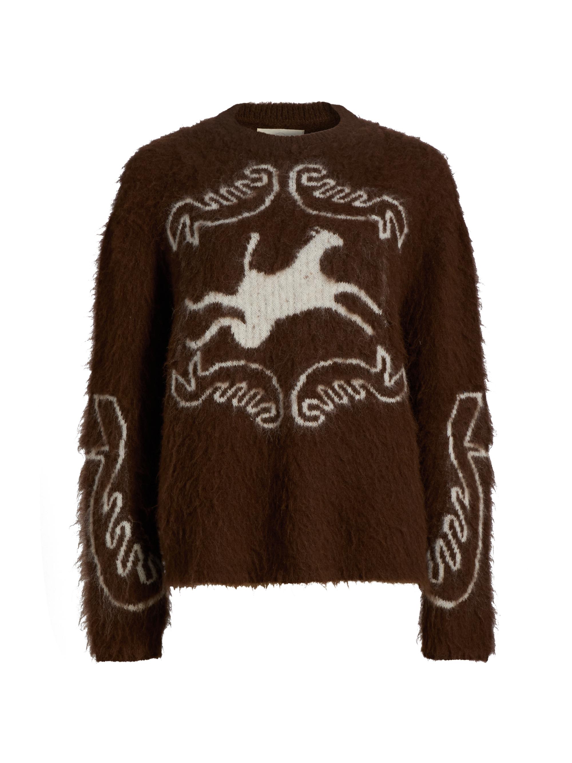 Carolina K Women's Folklore Crewneck Sweater - Off White Chocolate