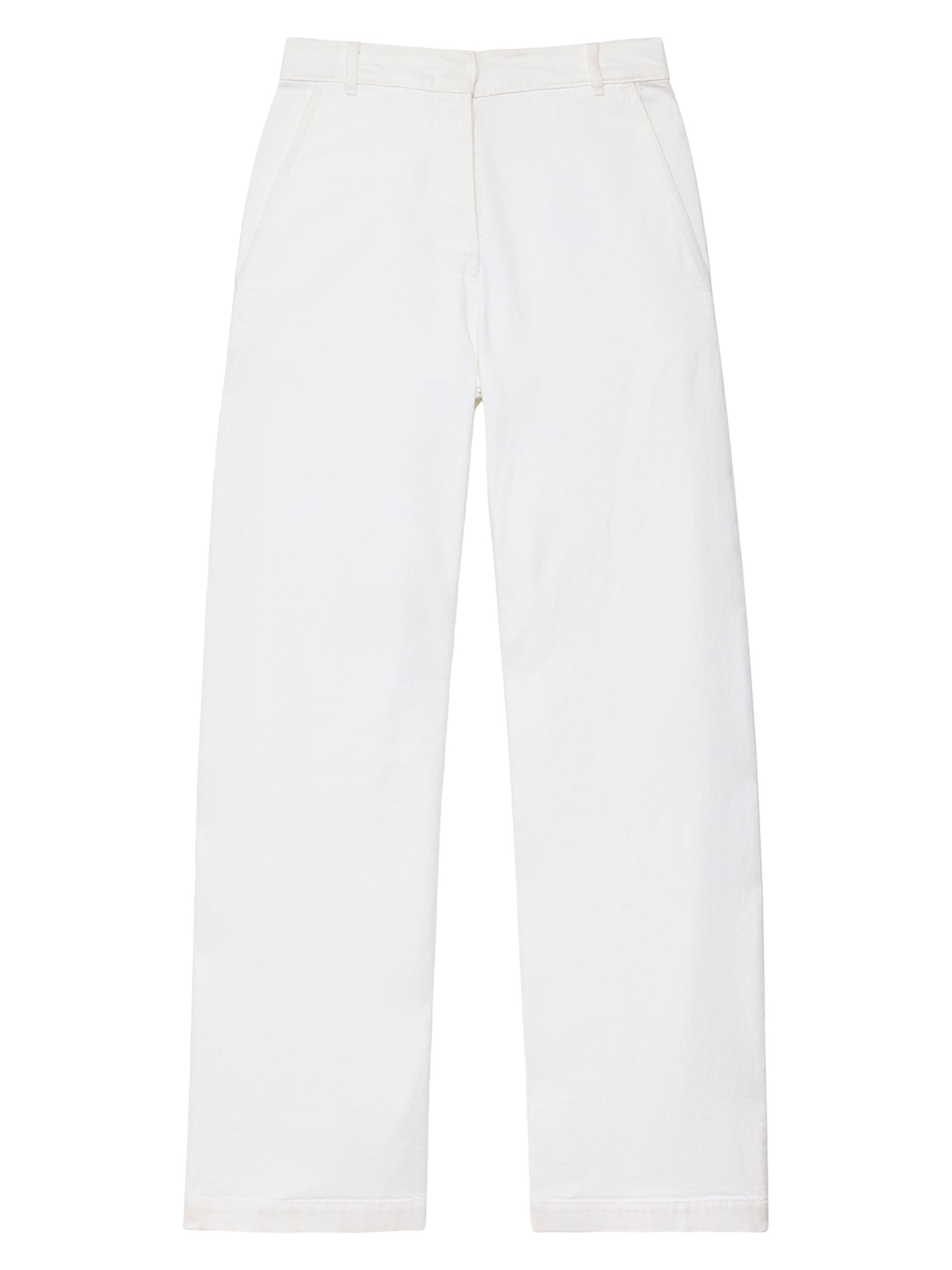Another Tomorrow Women's Carpenter Denim Pants - Off White