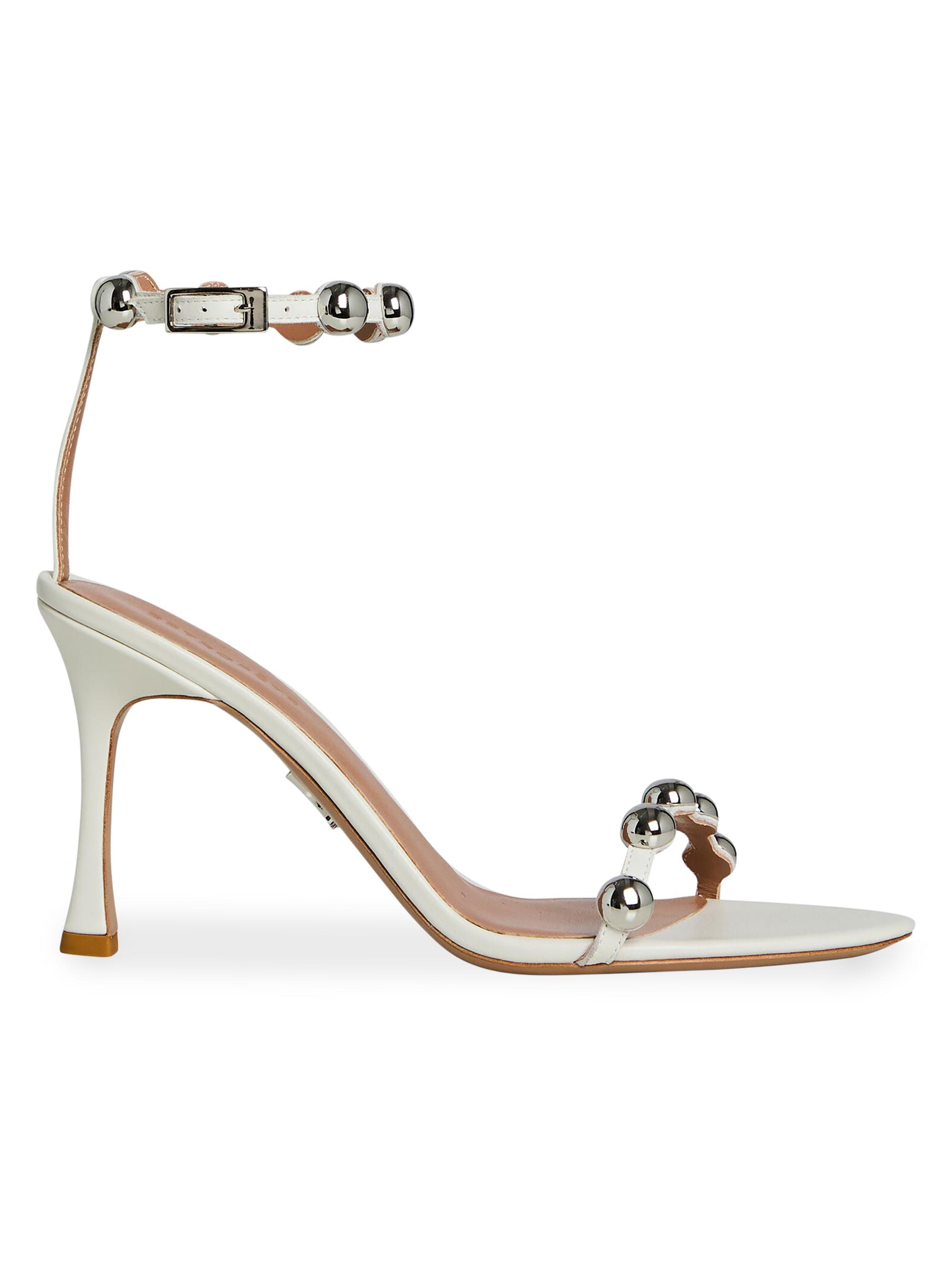 Retrofête Women's Amata Embellished Heels - White Silver