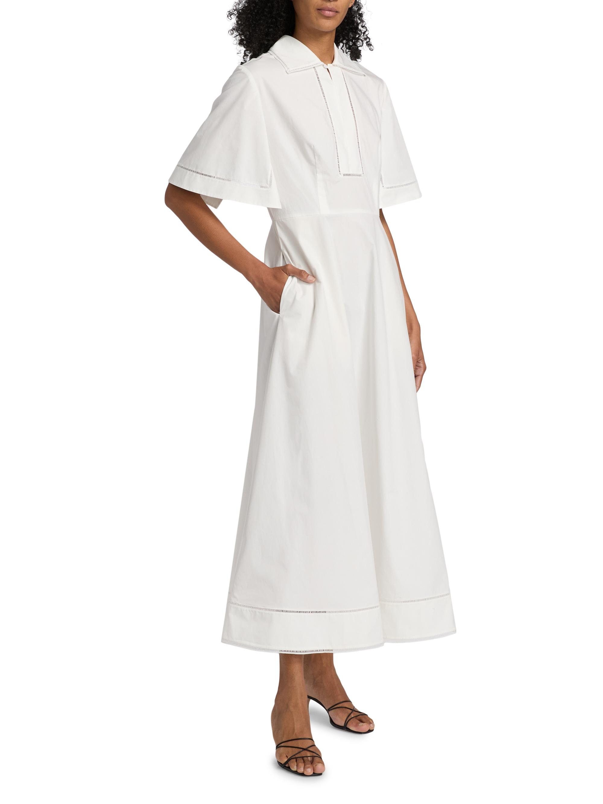 Rhe Ladder Embroidered Poplin Dress | Saks Fifth Avenue