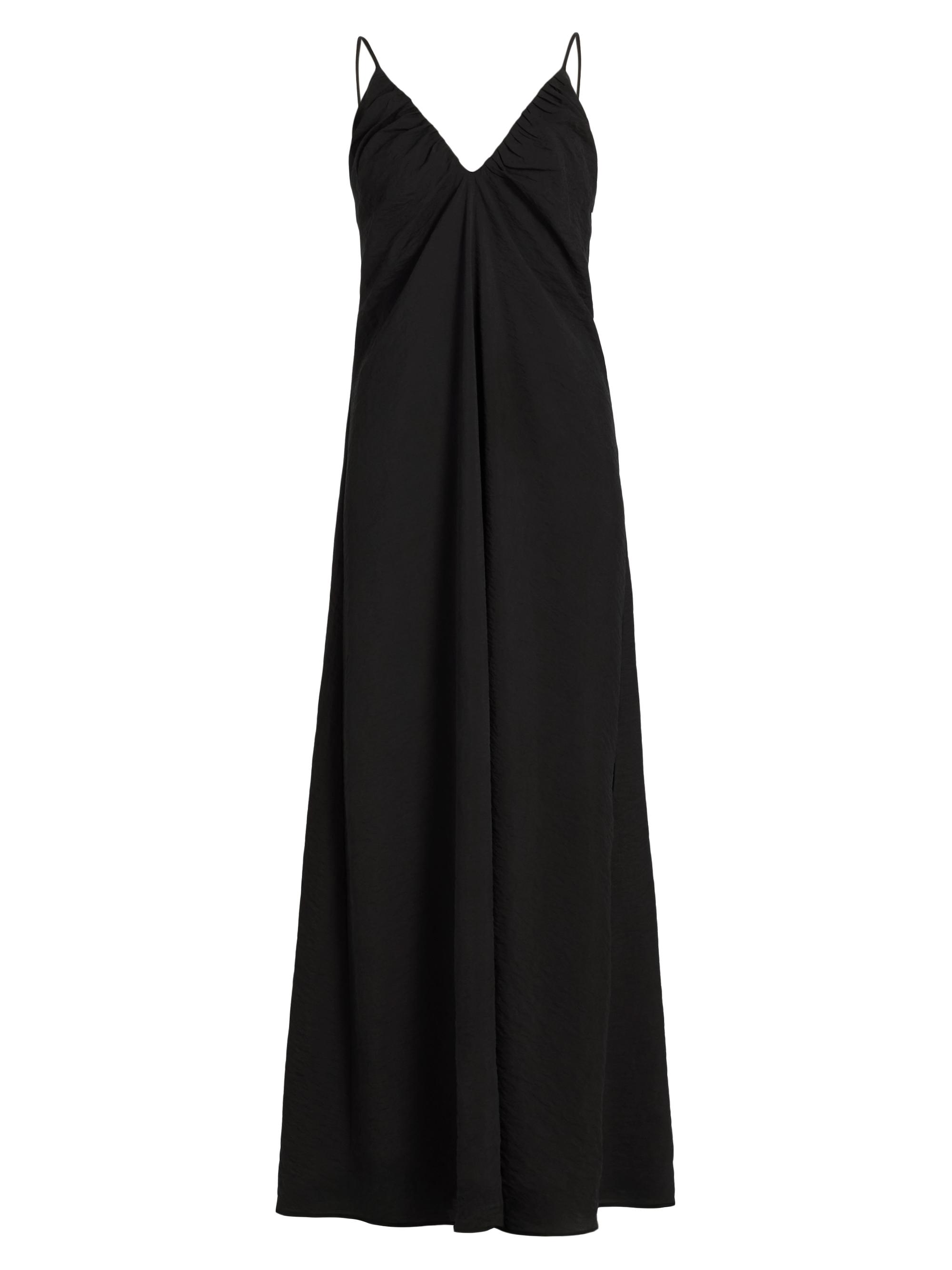 Saint Laurent Long Sleeveless Dress In Crepe Satin | Saks