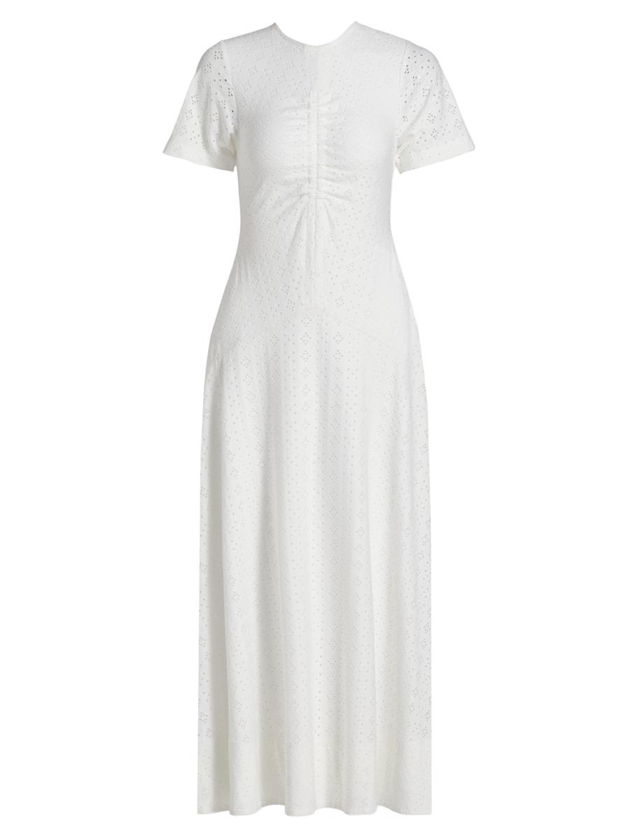 Derek Lam 10 Crosby Olympia Eyelet Ruched Maxi Dress | Saks Fifth