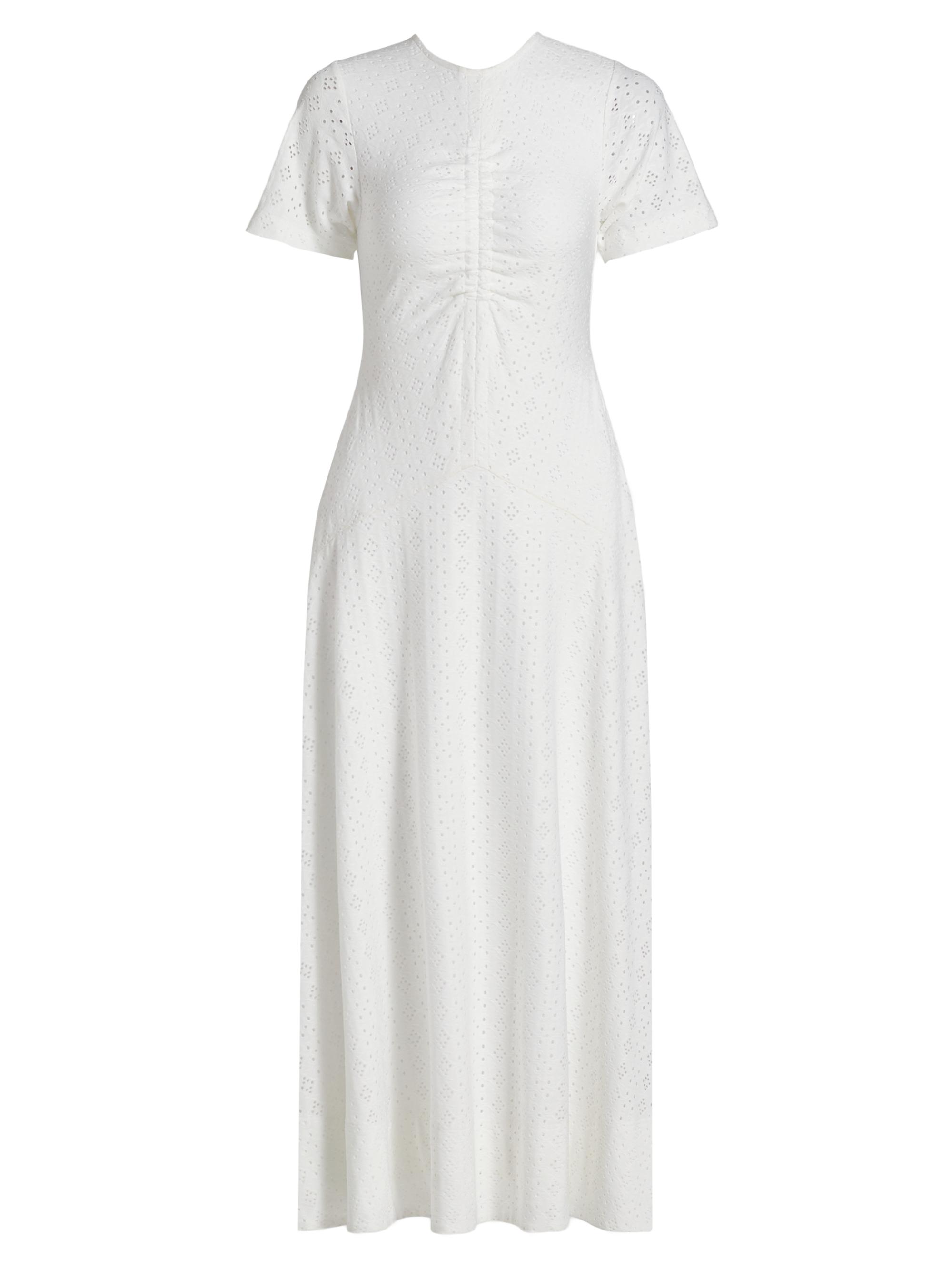 Derek Lam 10 Crosby Women's Olympia Eyelet Ruched Maxi Dress - White