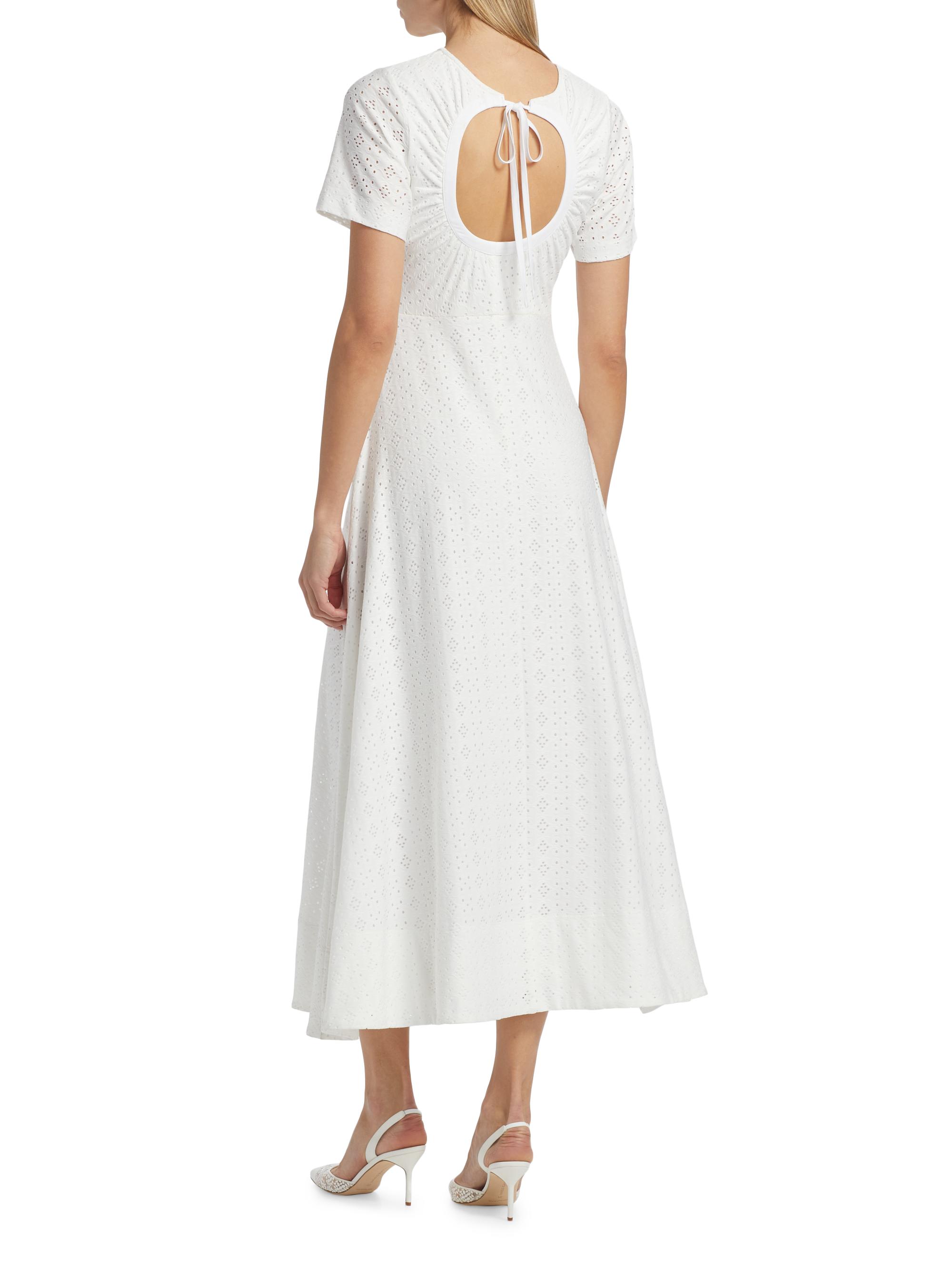Derek Lam 10 Crosby Olympia Eyelet Ruched Maxi Dress | Saks Fifth