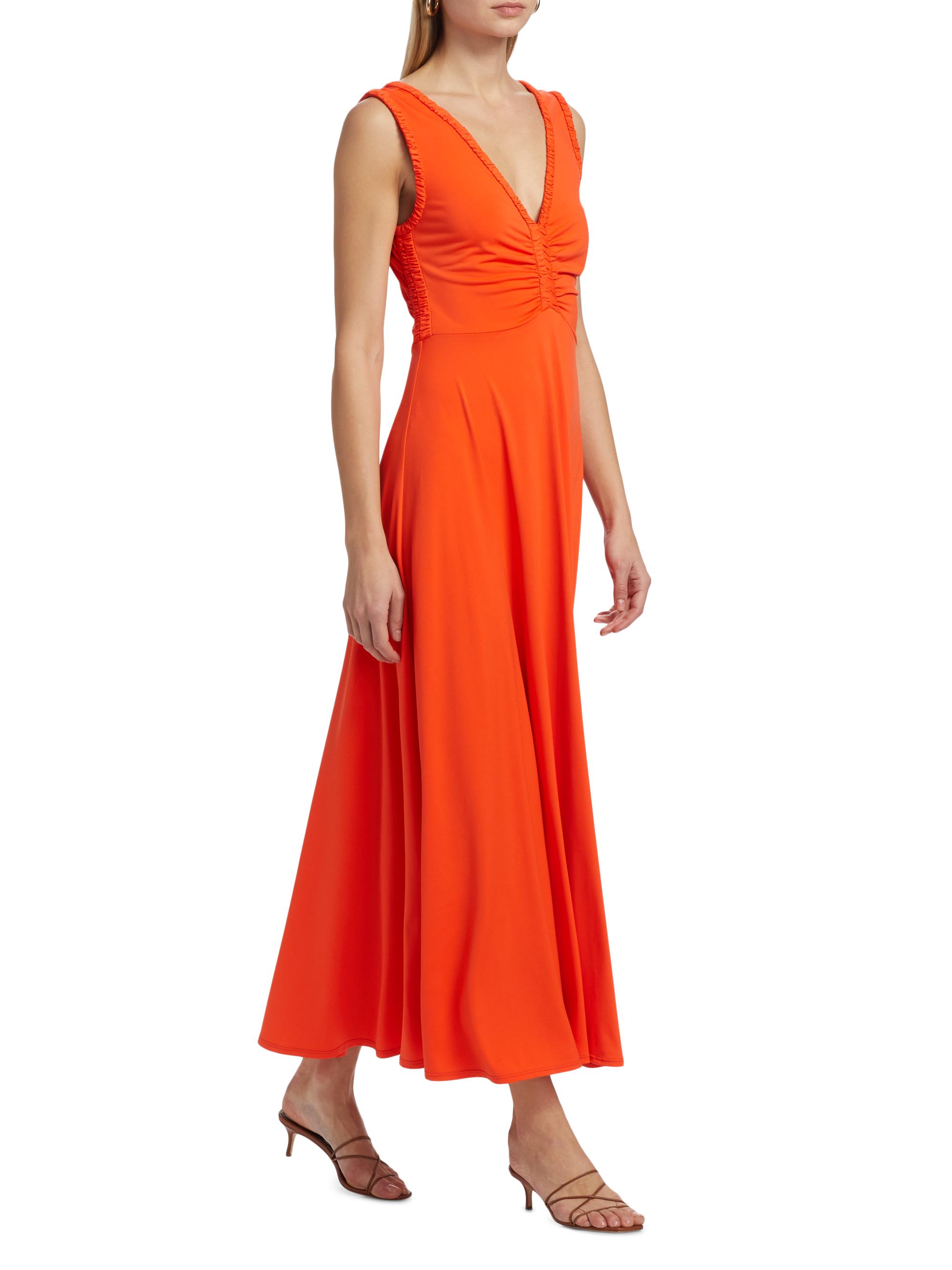 Derek Lam Misha Ruched Jersey Midi-Dress | Saks Fifth Avenue