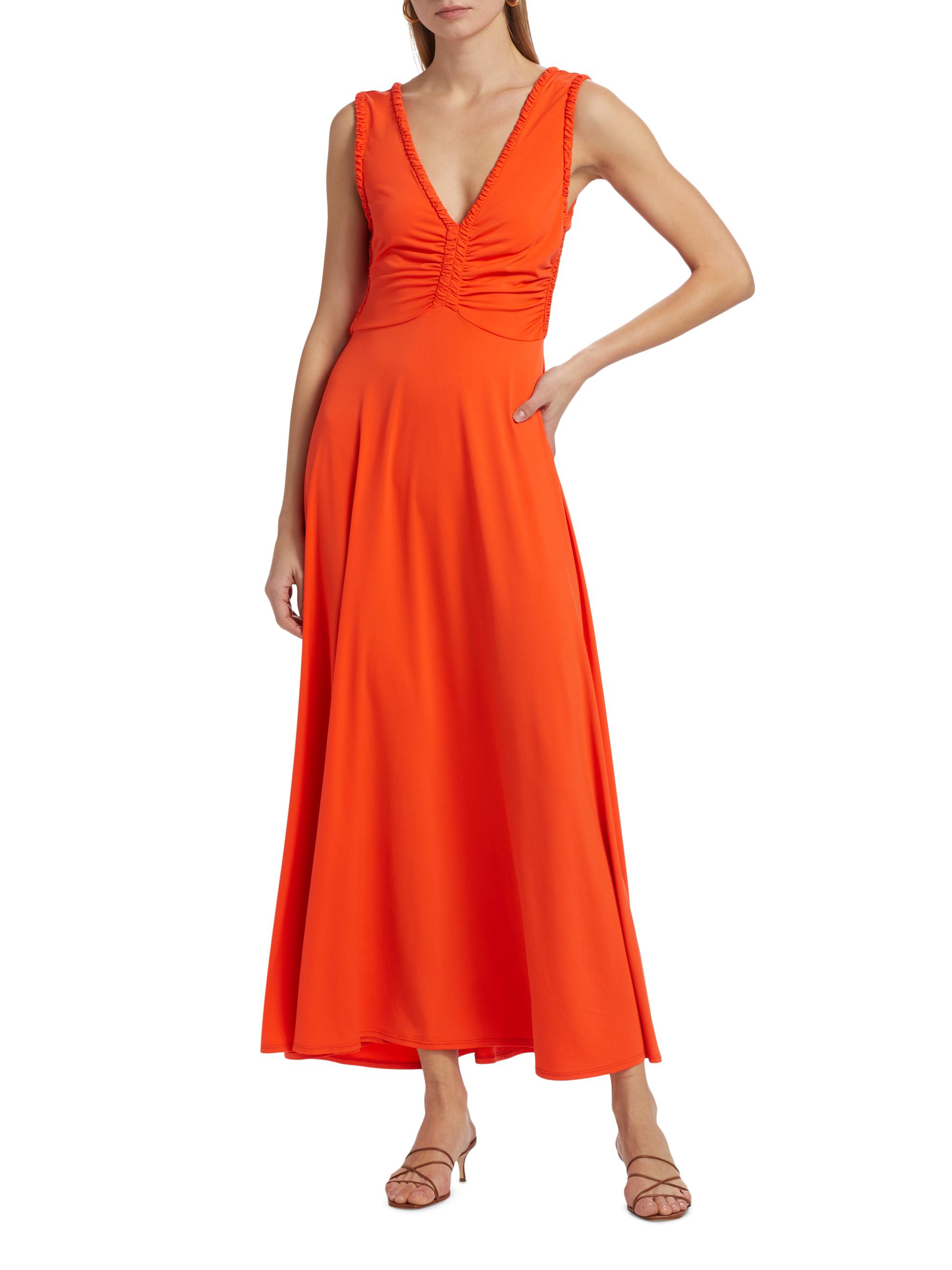 Derek Lam 10 Crosby Misha Ruched Jersey Midi-Dress | Saks Fifth Avenue