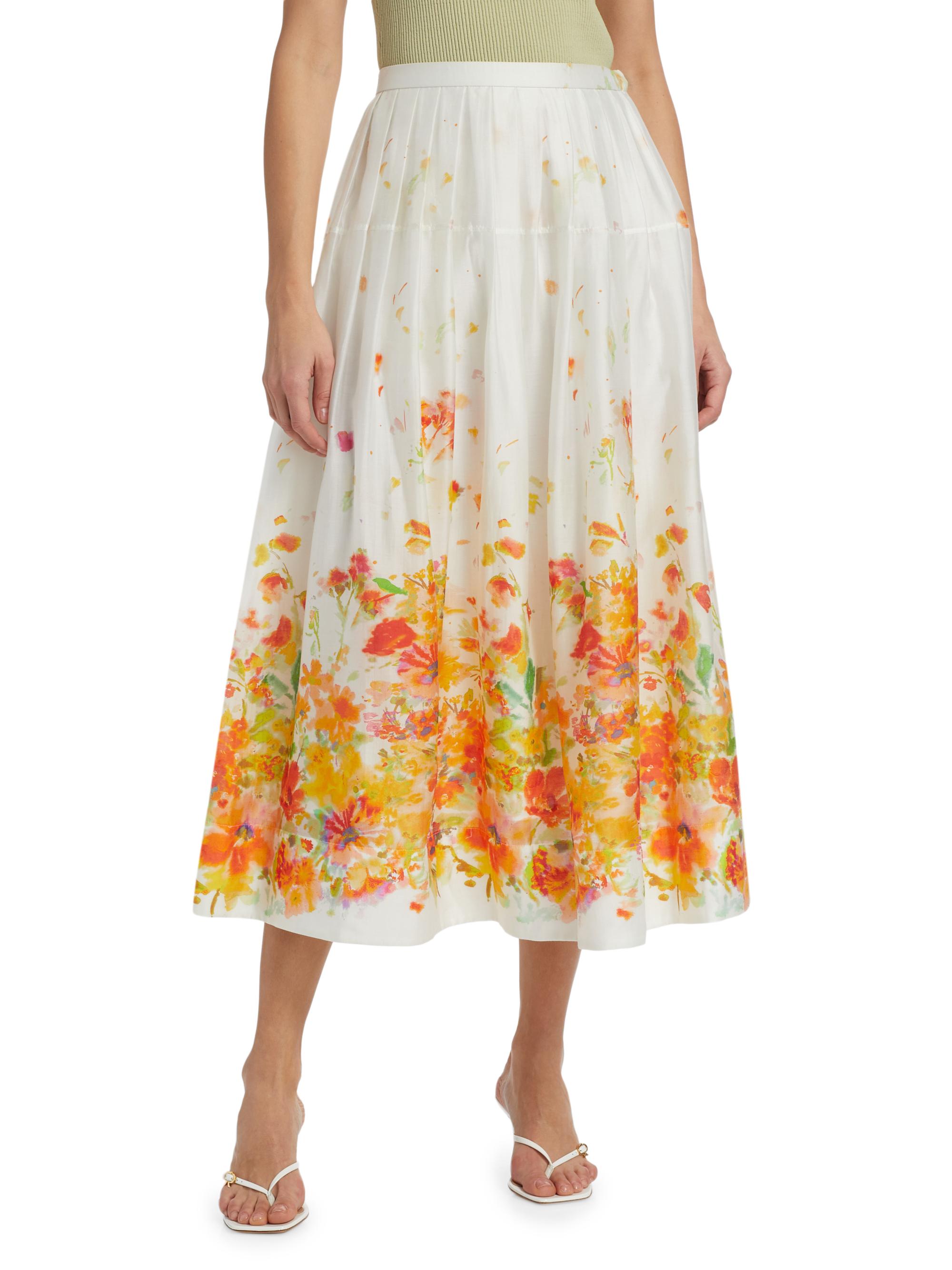 Derek Lam 10 Crosby Alexia Floral Organza Midi-Skirt | Saks Fifth