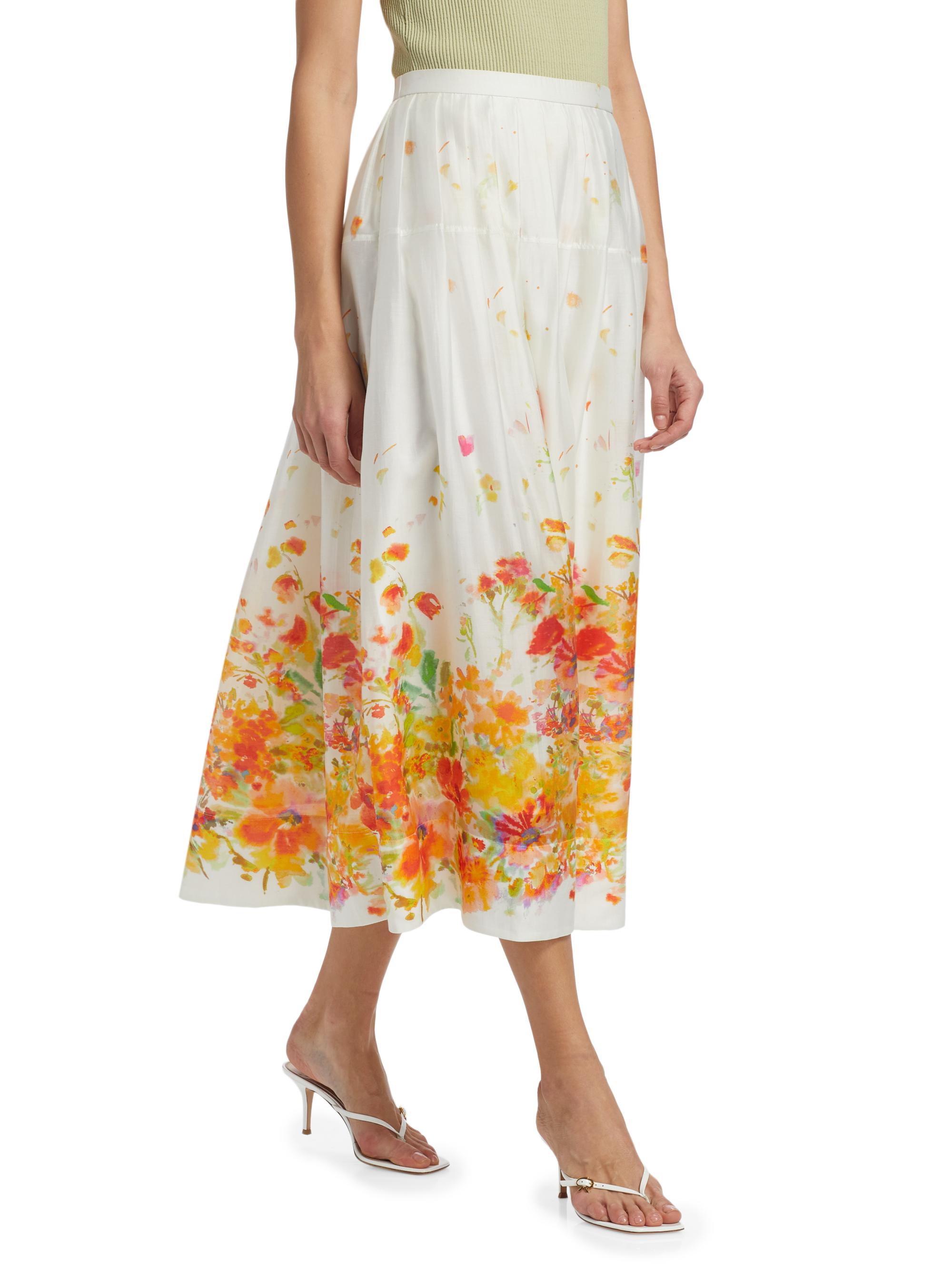 Derek Lam 10 Crosby Alexia Floral Organza Midi-Skirt | Saks Fifth