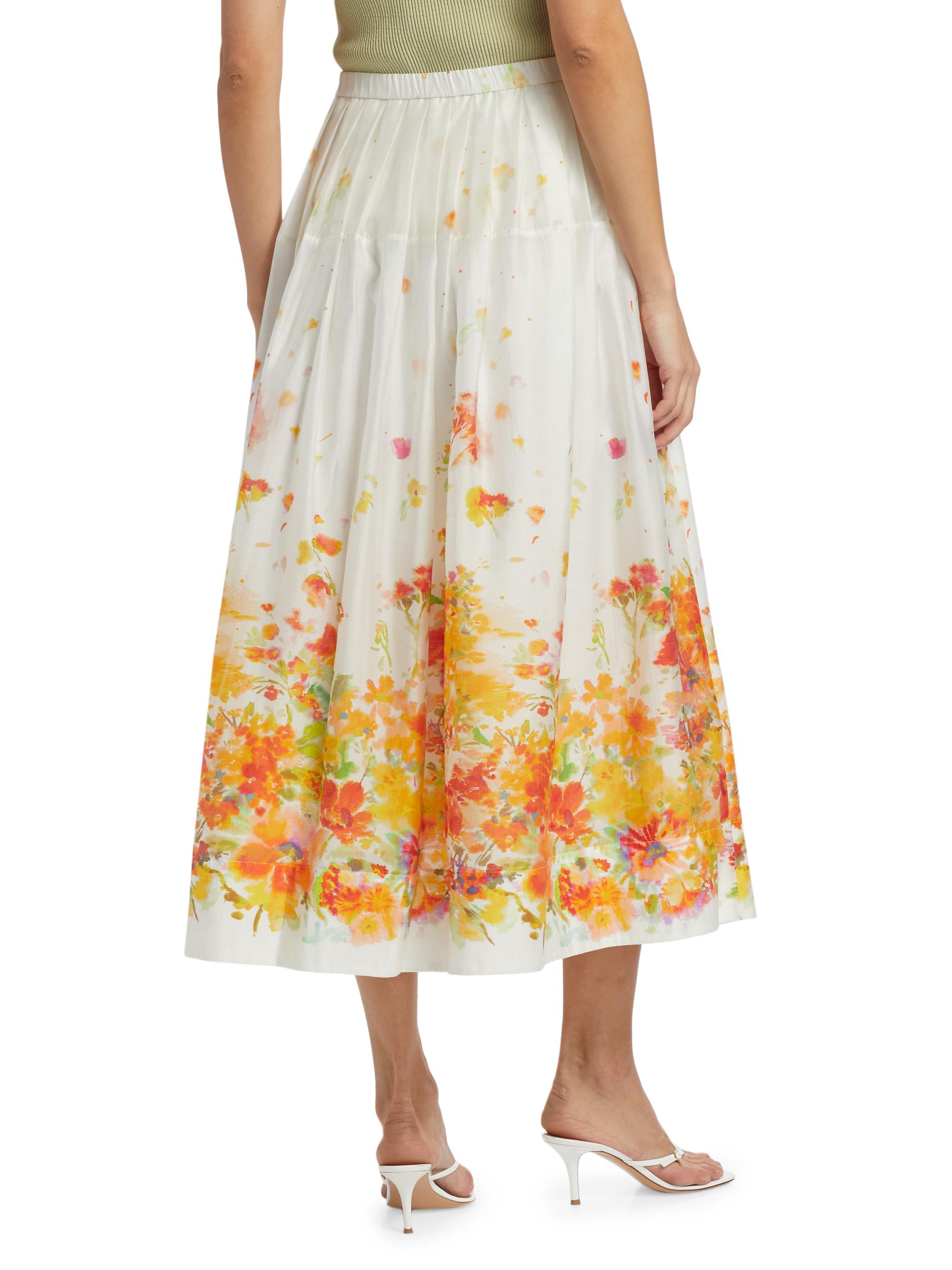 Derek Lam 10 Crosby Alexia Floral Organza Midi-Skirt | Saks Fifth
