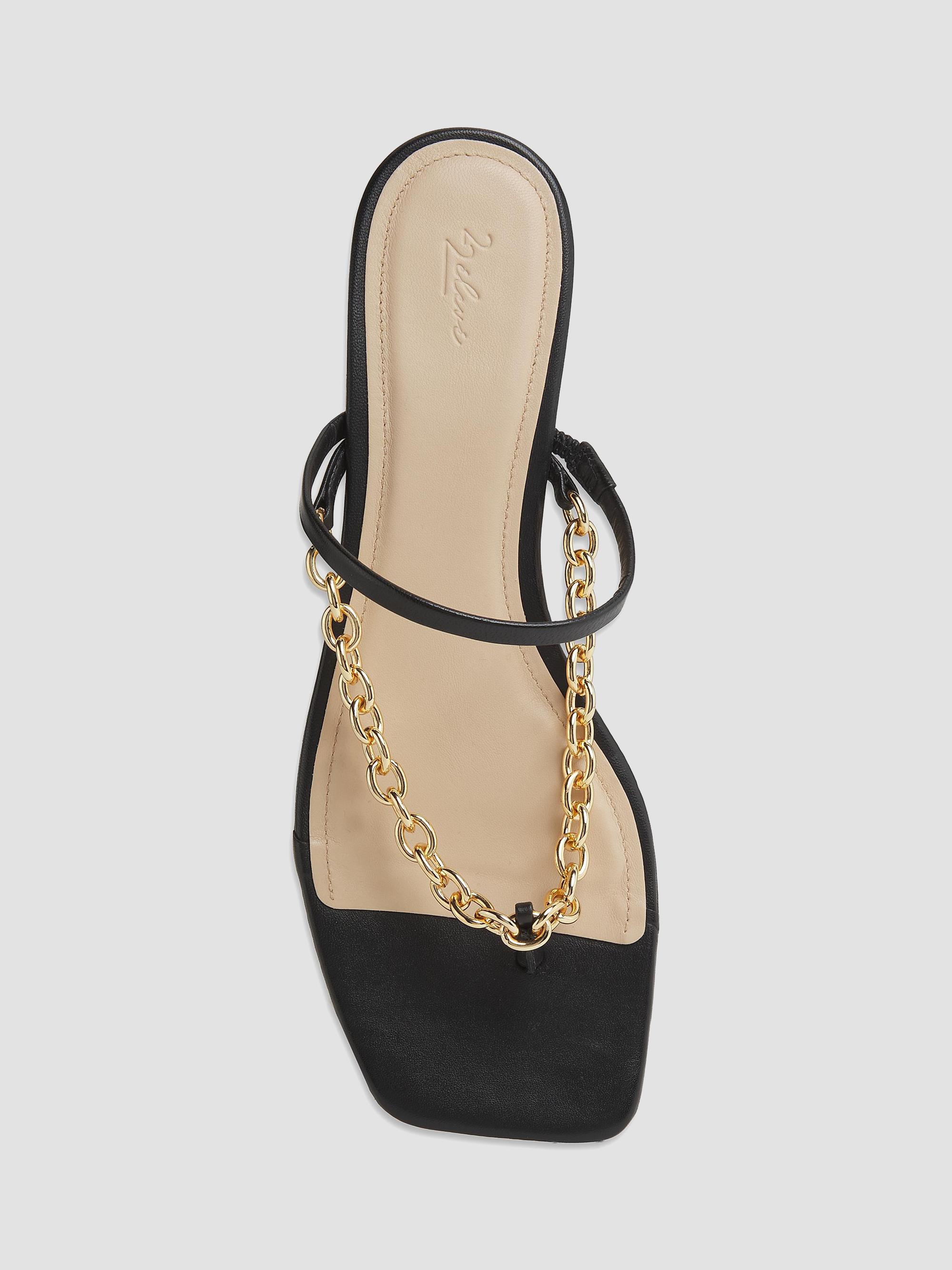 22élevé Chain-Detailed Leather Sandals | Saks Fifth Avenue