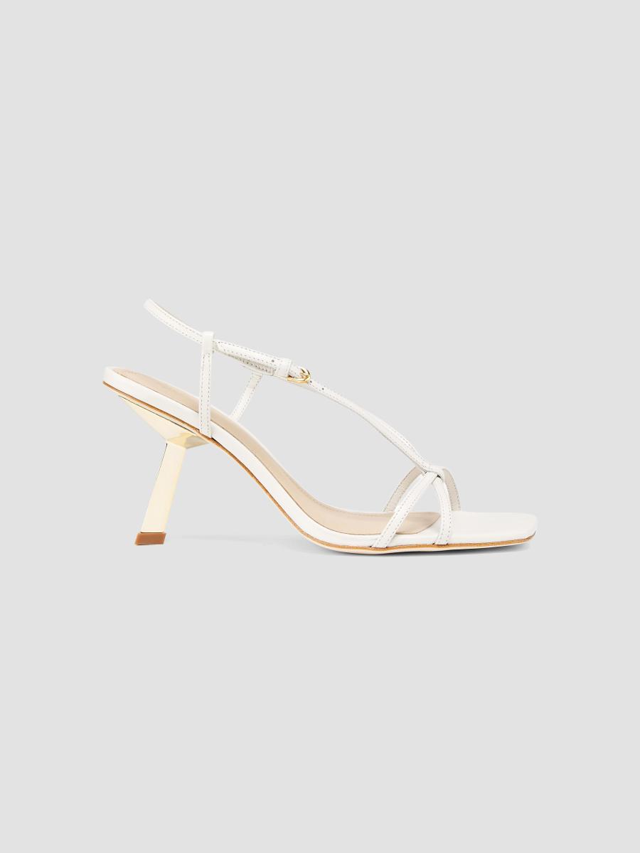 22élevé 75MM Leather T-Strap Sandals | Saks Fifth Avenue