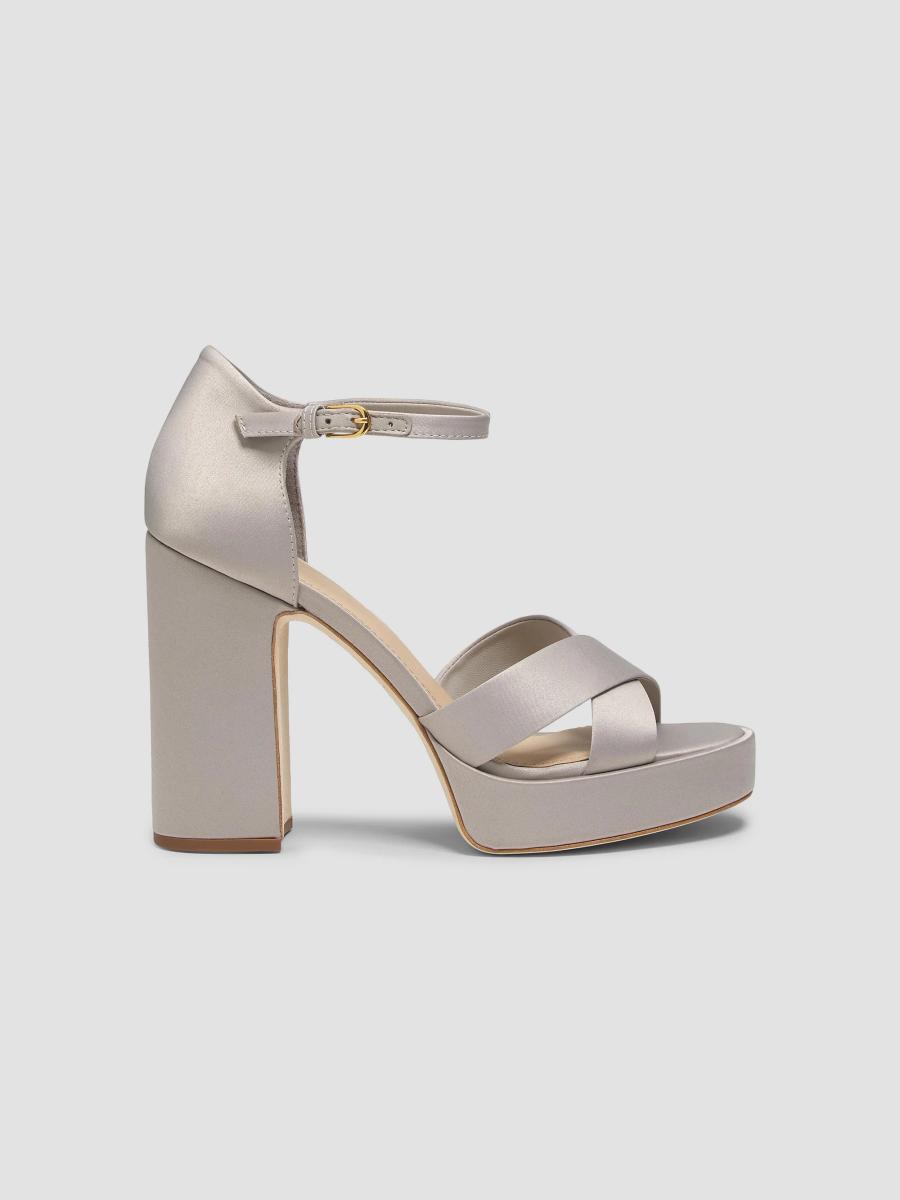22élevé 115MM Satin Platform Sandals | Saks Fifth Avenue