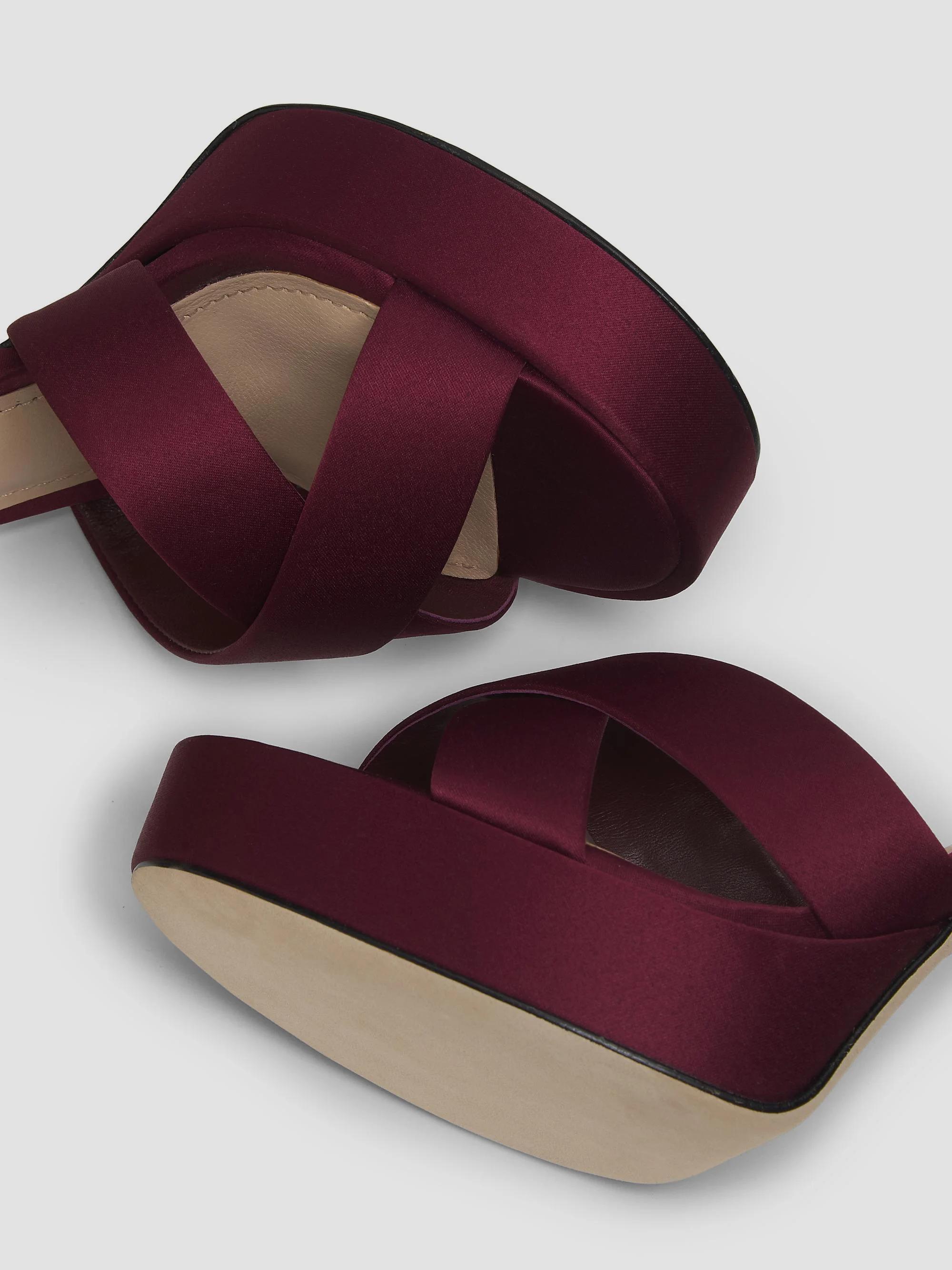 22élevé 115MM Satin Platform Sandals | Saks Fifth Avenue